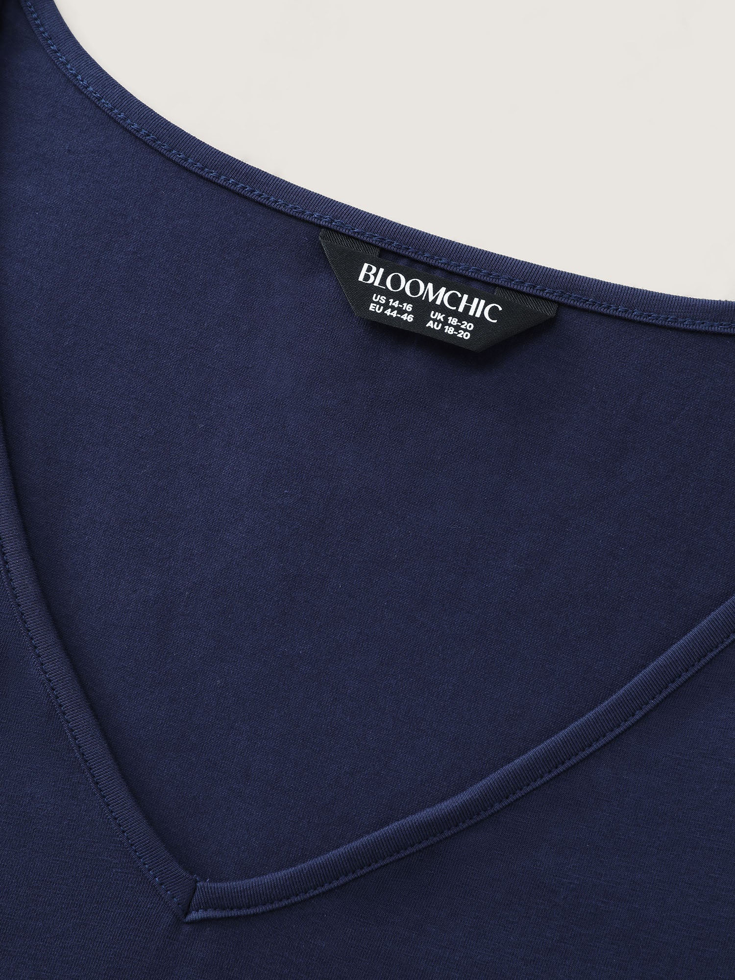 Cotton Stretchy V-Neck T-Shirt - Image 6