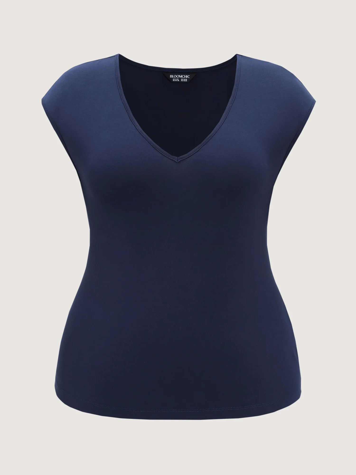 Cotton Stretchy V-Neck T-Shirt - Image 7