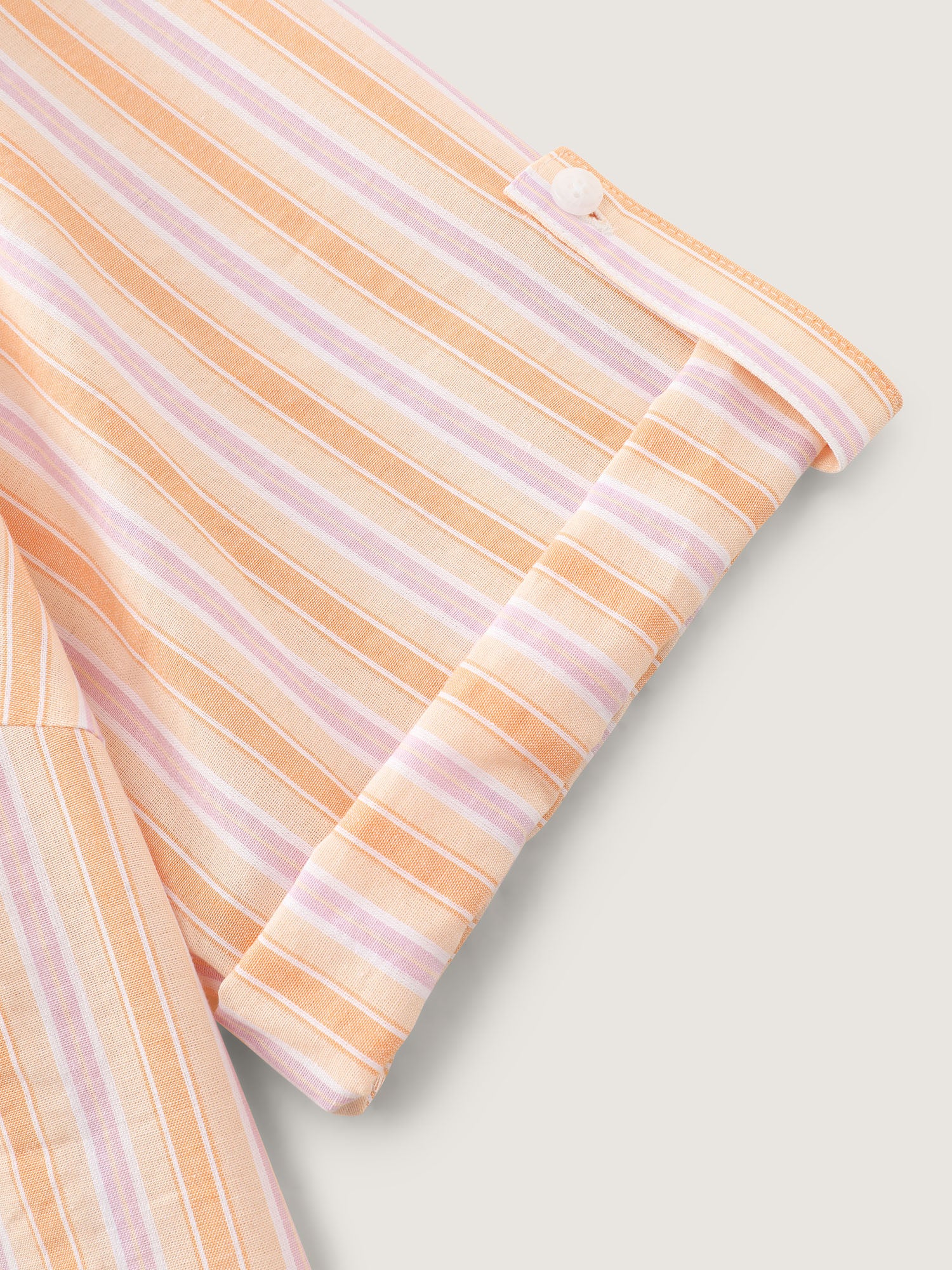 Cotton Striped Print Open-Front Shirt - Image 5