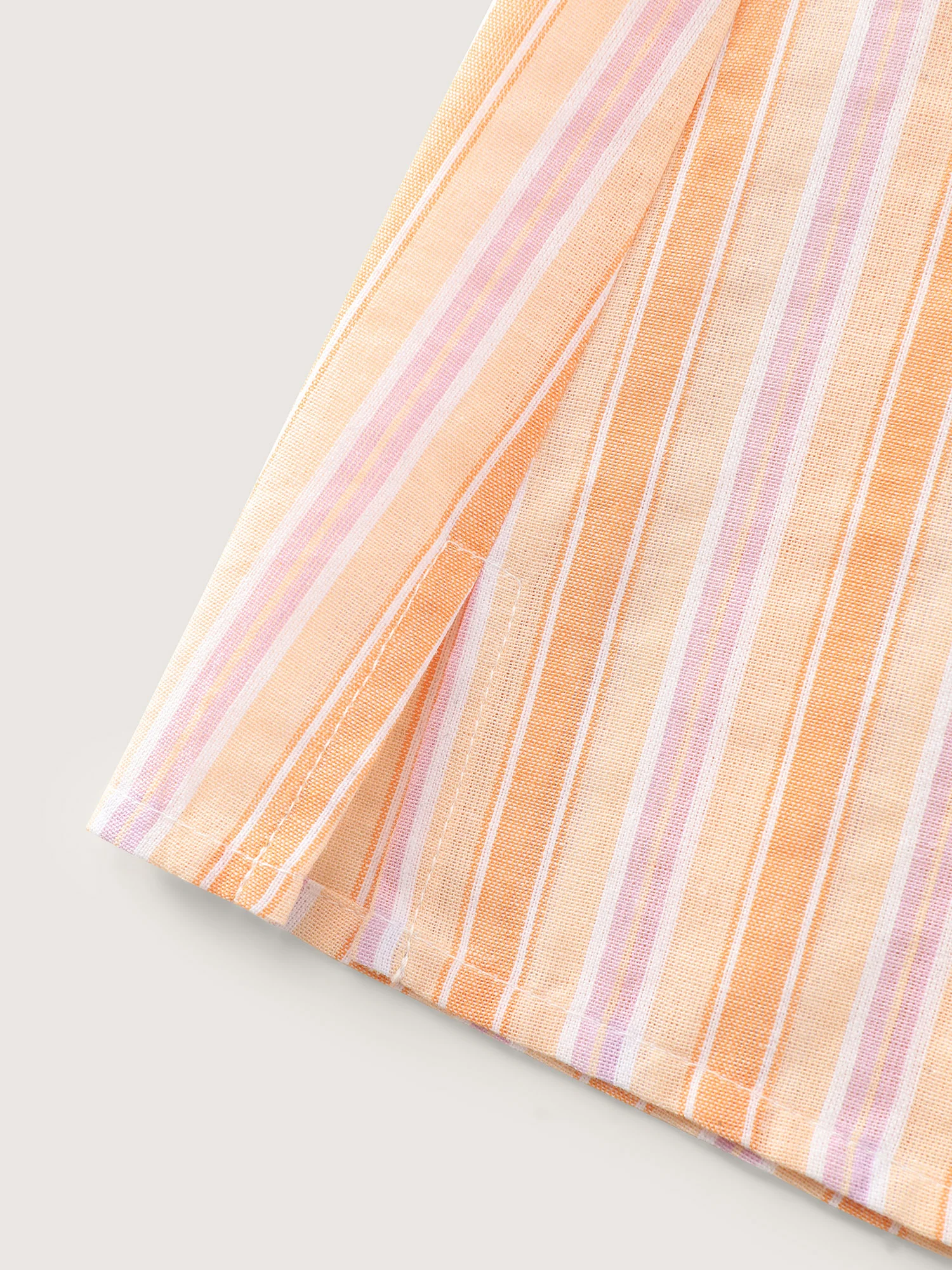 Cotton Striped Print Open-Front Shirt - Image 6