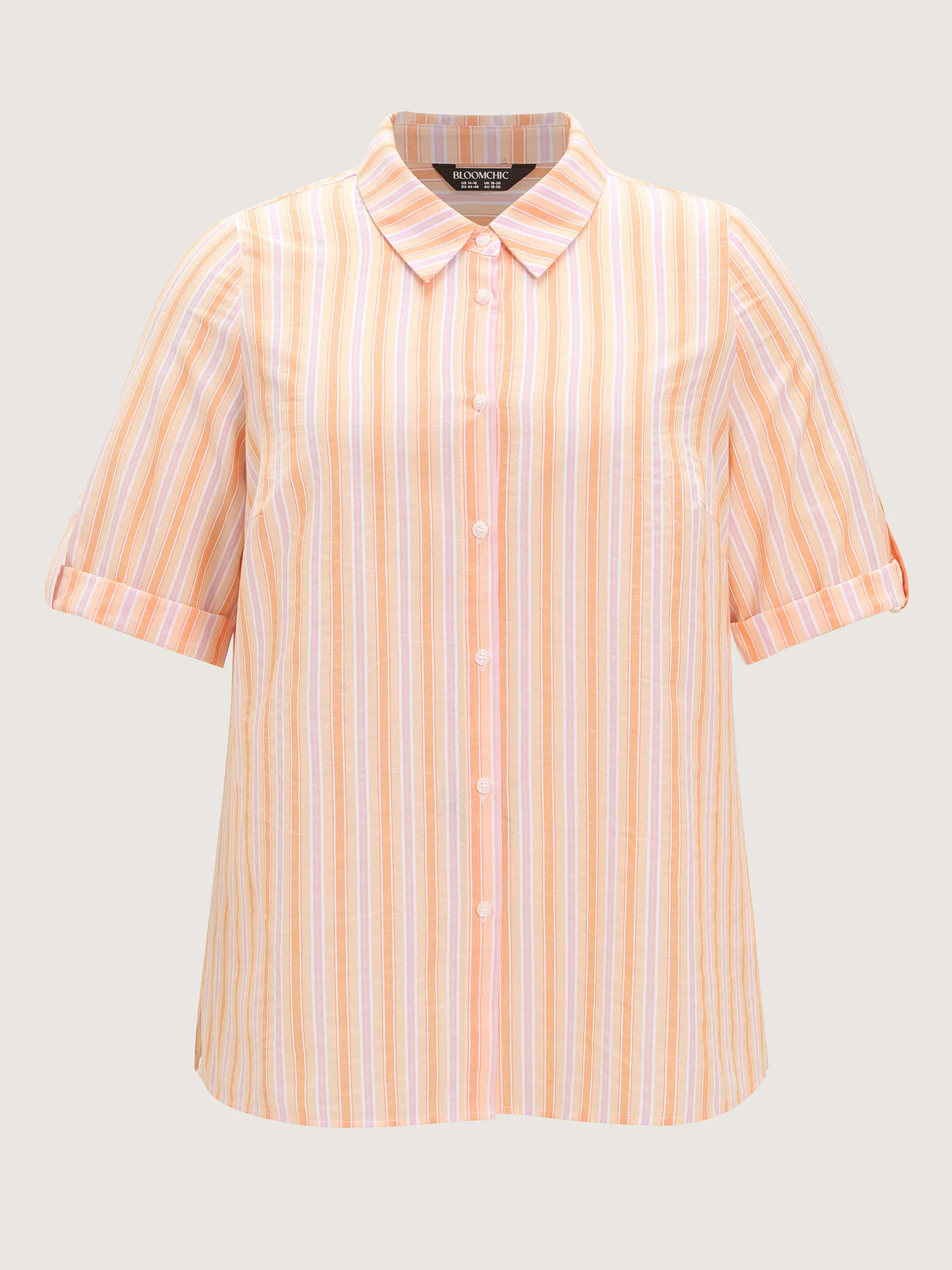 Cotton Striped Print Open-Front Shirt - Image 7