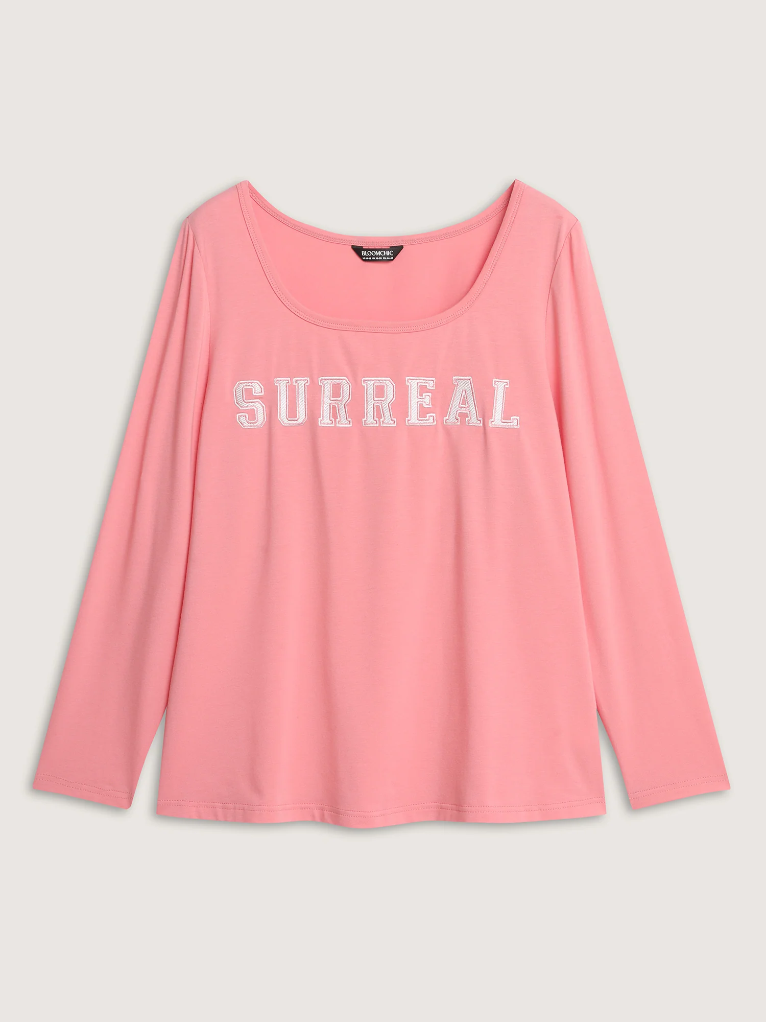 Cotton Surreal Motif Scoop Neck T-Shirt - Image 6