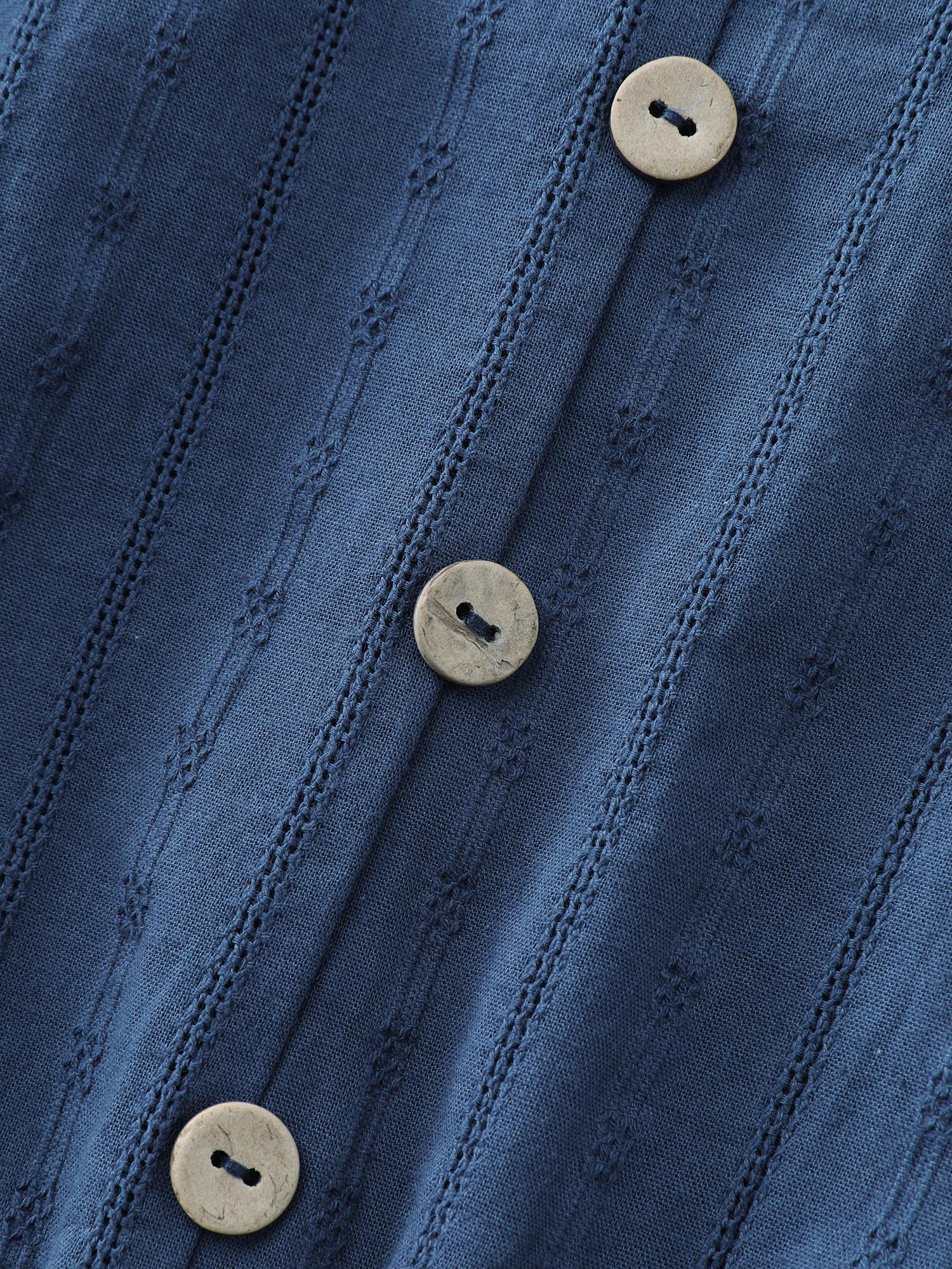 Cotton Textured Cinched-Flared Blouse - Image 5