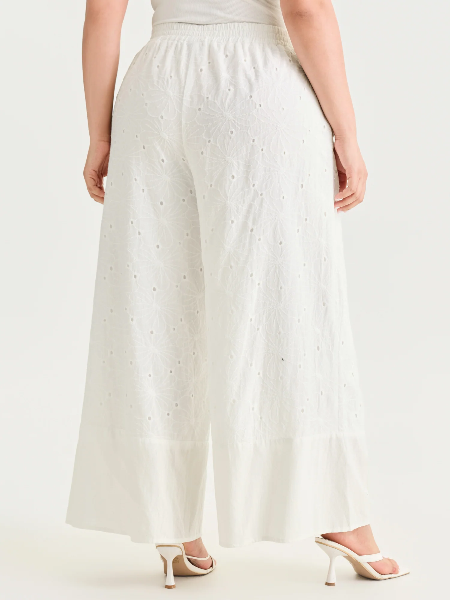 Cotton Textured Pocket Wide Leg Pants - Image 6
