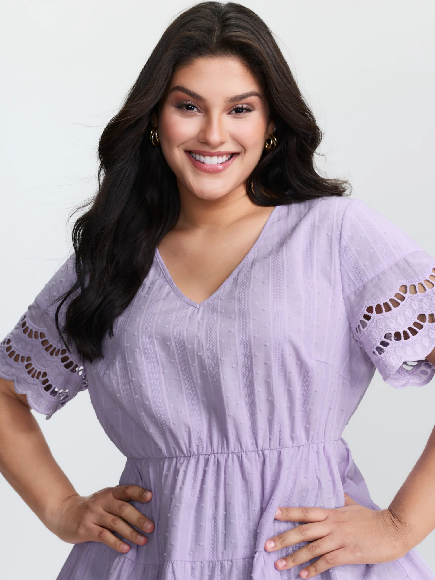 Cotton Textured Tiered Blouse - Image 2
