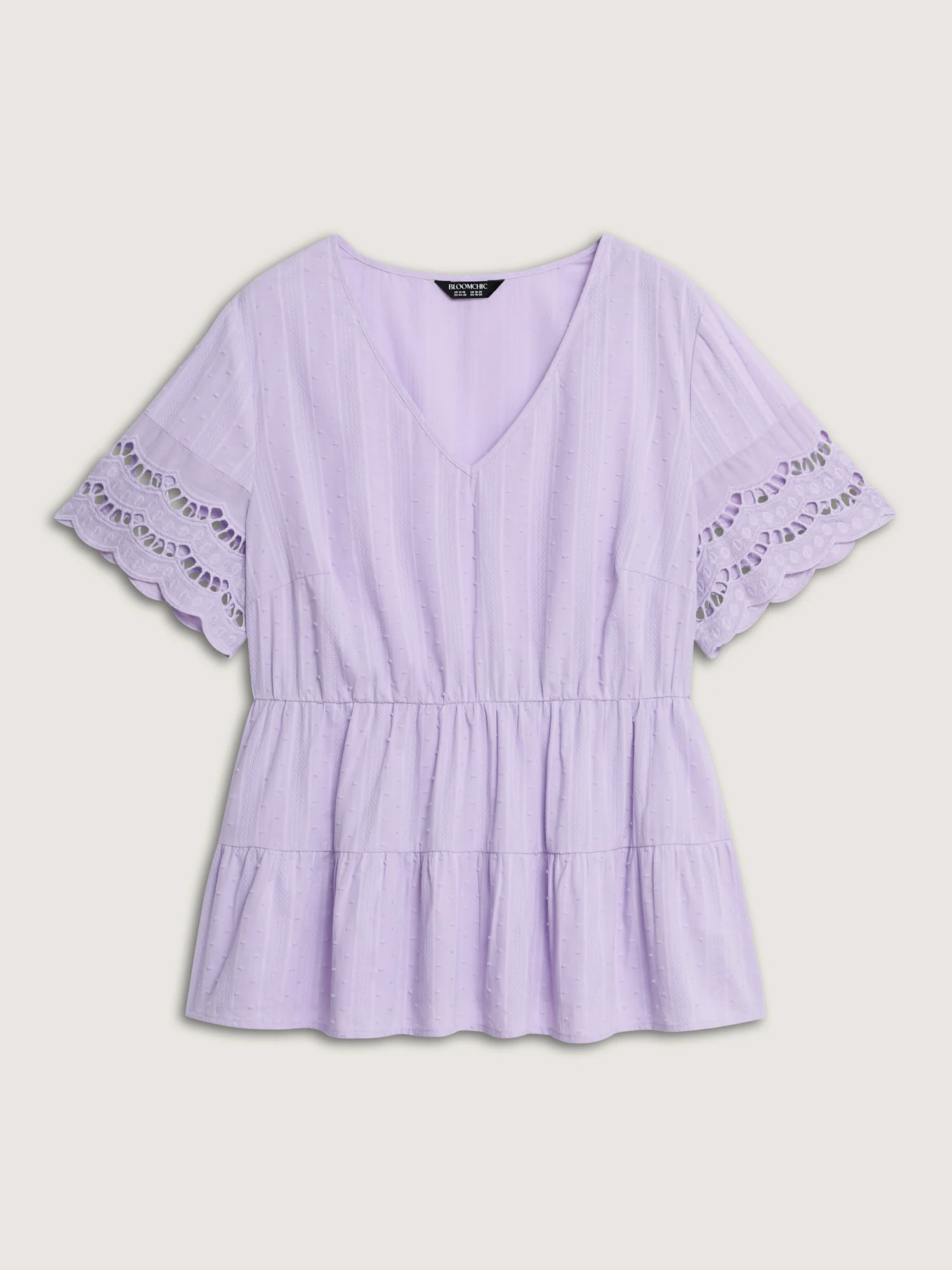 Cotton Textured Tiered Blouse - Image 7
