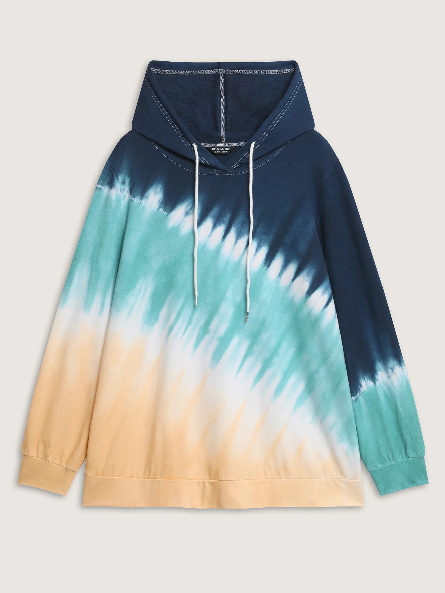 Cotton Tie-Dye Drawstring Hoodie - Image 7
