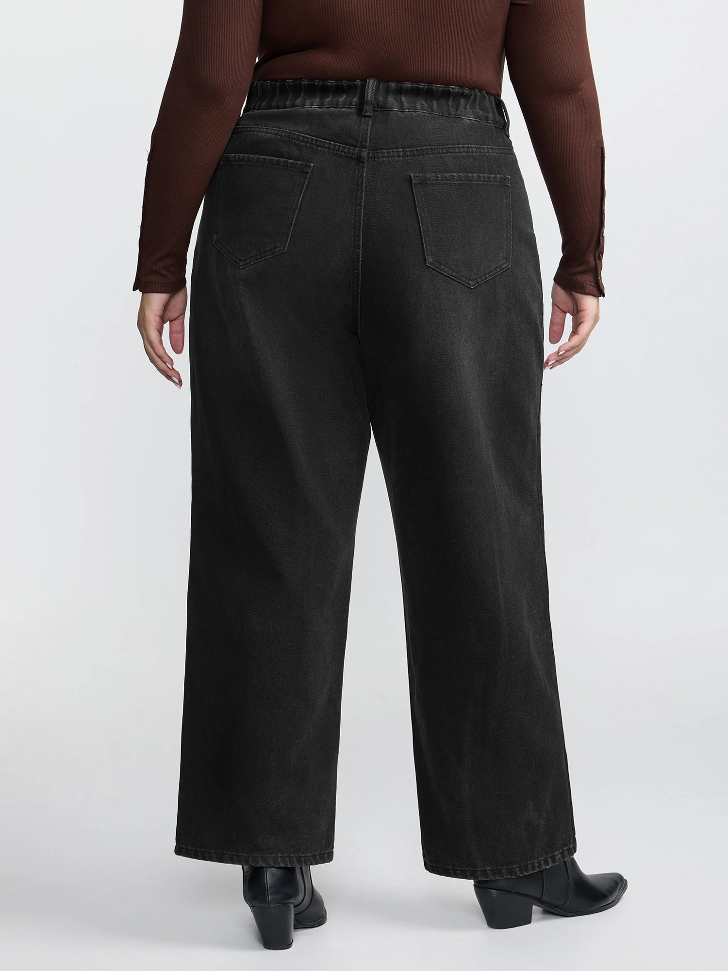 Cotton Vintage Wash Stretchy Boyfriend Jeans - Image 4