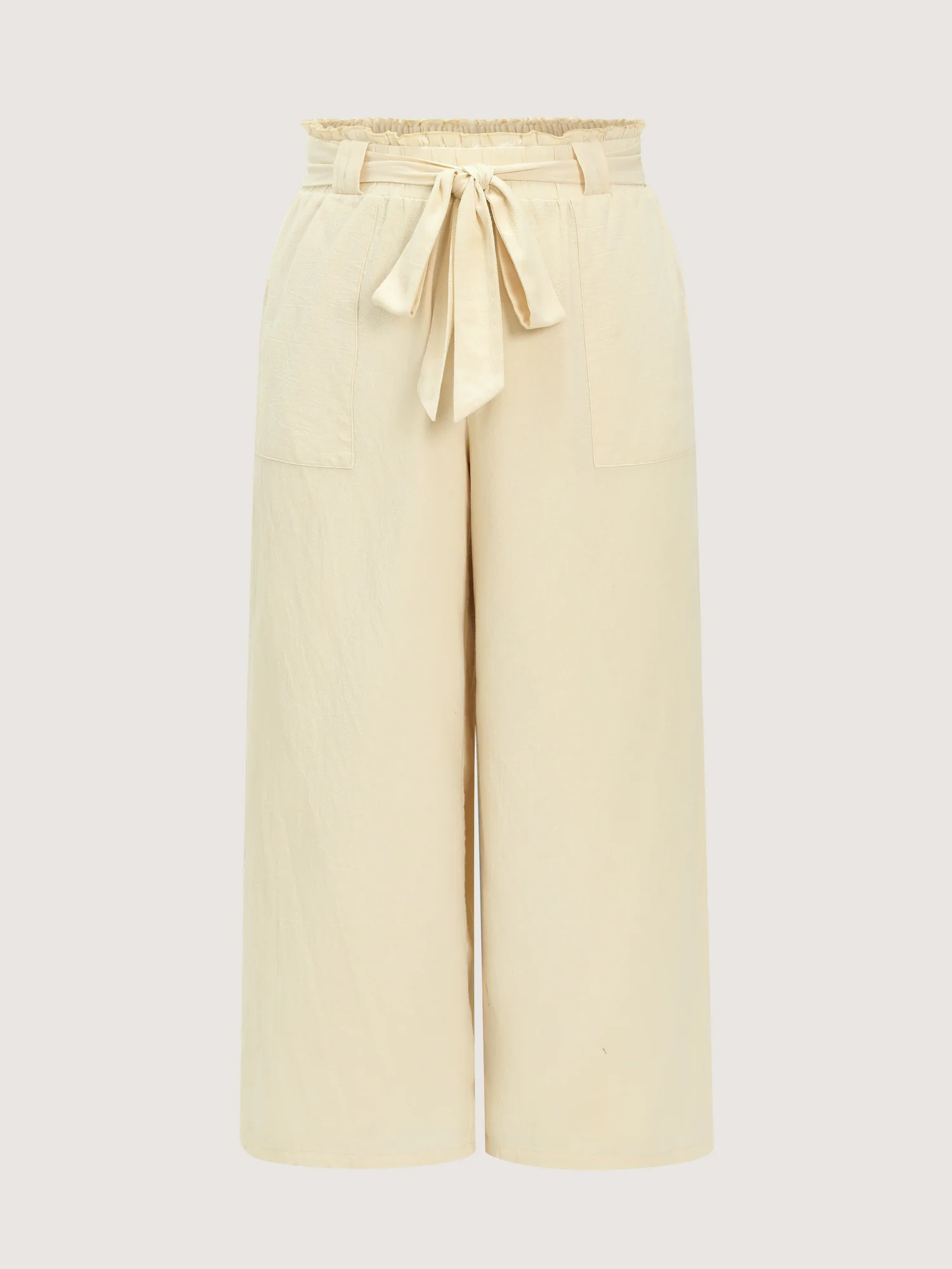 Cotton Waist-Tie Shirred Breezy Pants - Image 8