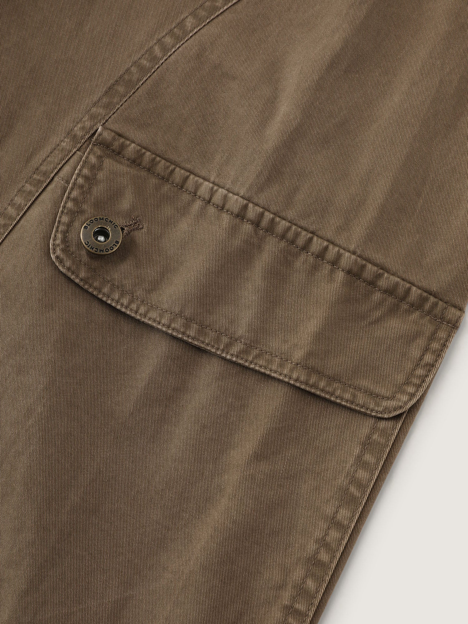 Cotton Distressed Washed Pleated Cargo Pants - Image 6