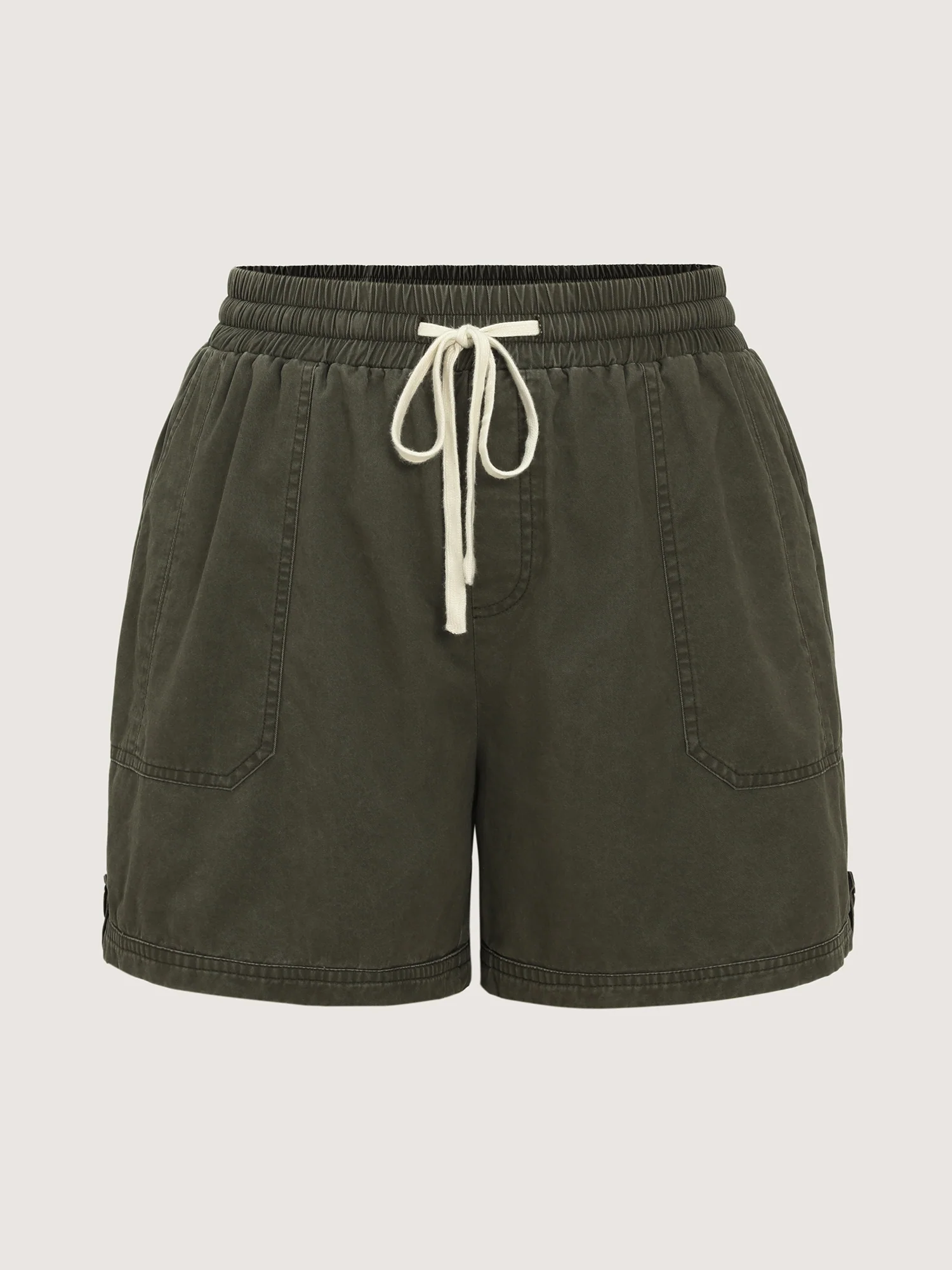 Cotton Washed And Distressed Straight-Leg Shorts - Image 9
