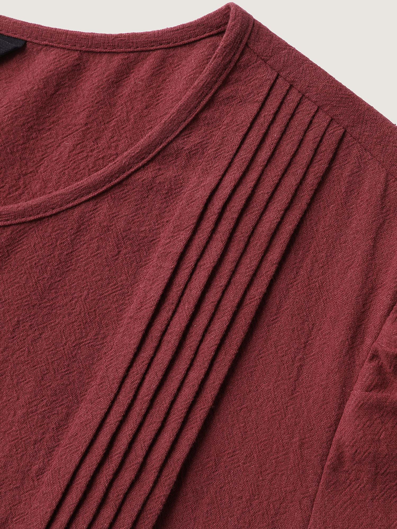 Cotton Webbed Stripe Button A-Line Midi Dress - Image 8