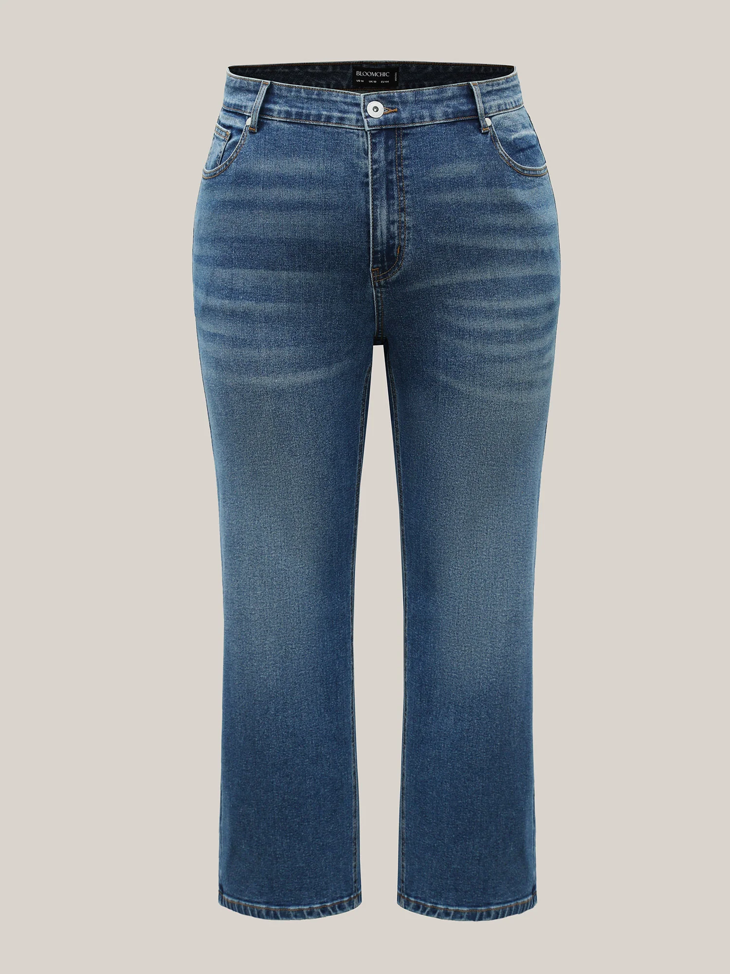 Cowboy Waist Straight-Leg Mid-Rise Jeans - Image 7