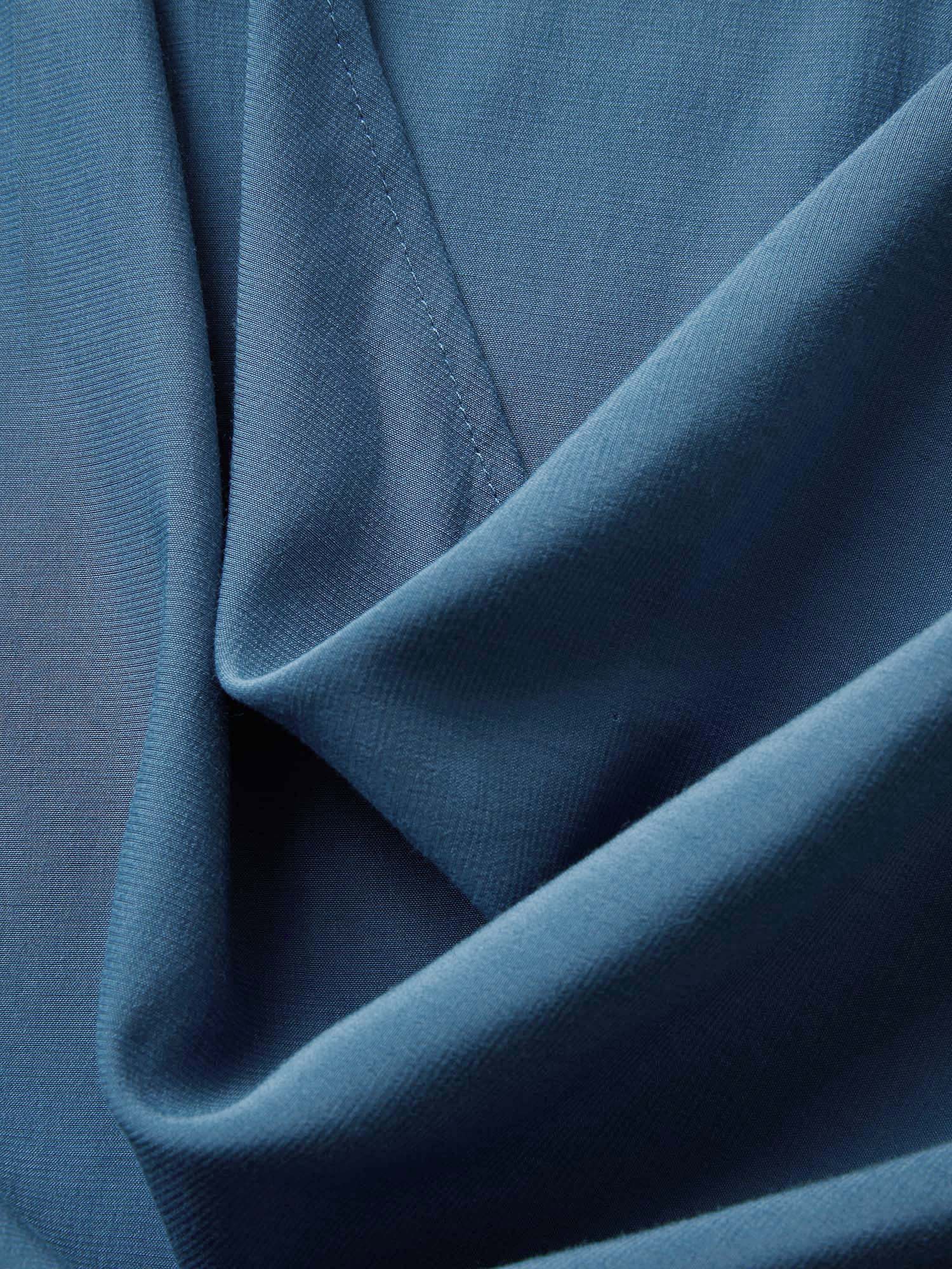 Cowl Neck Plain Bell Sleeve Blouse - Image 5