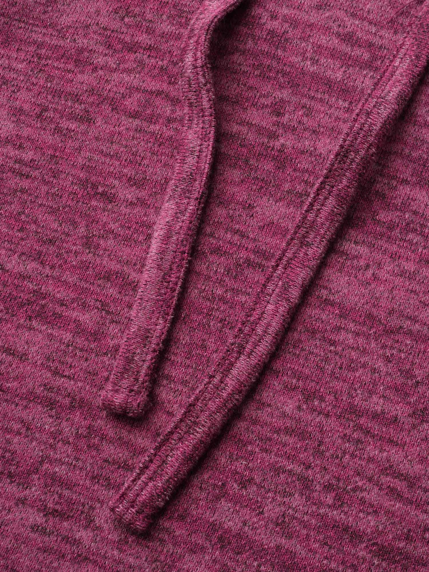 Cowl Neck Plain Heather Drawstring Sweatshirt - Image 6