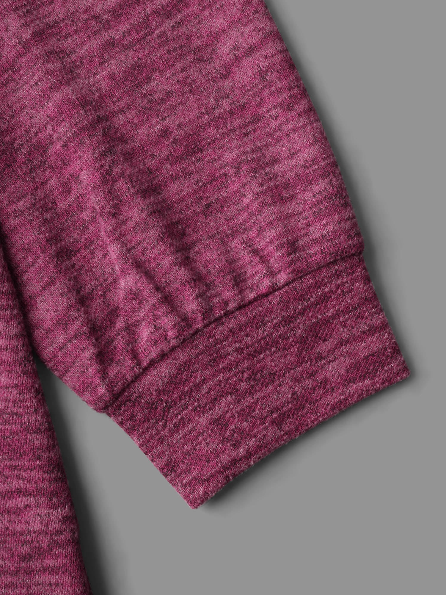 Cowl Neck Plain Heather Drawstring Sweatshirt - Image 7
