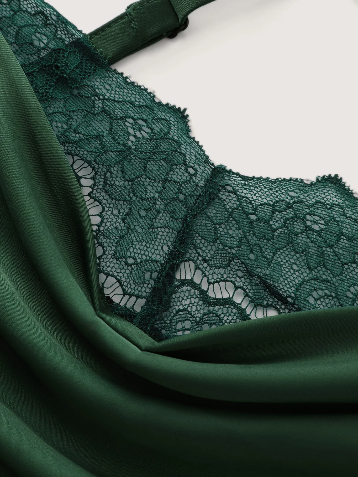 Cowl Neckline Lace Trim Two-Piece Lounge Set - Image 10