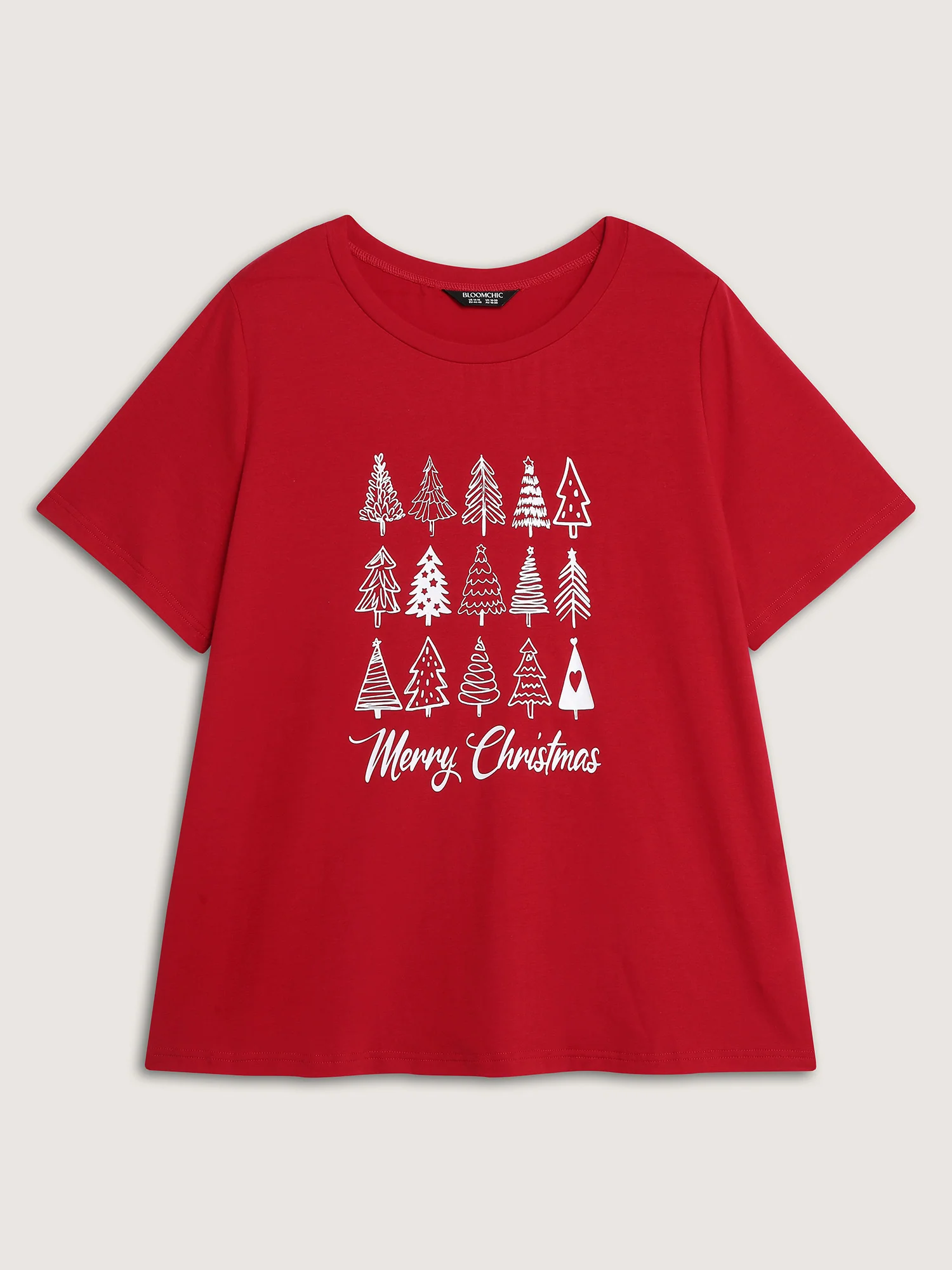 Cozy Christmas Print Round Neck T-Shirt - Image 6