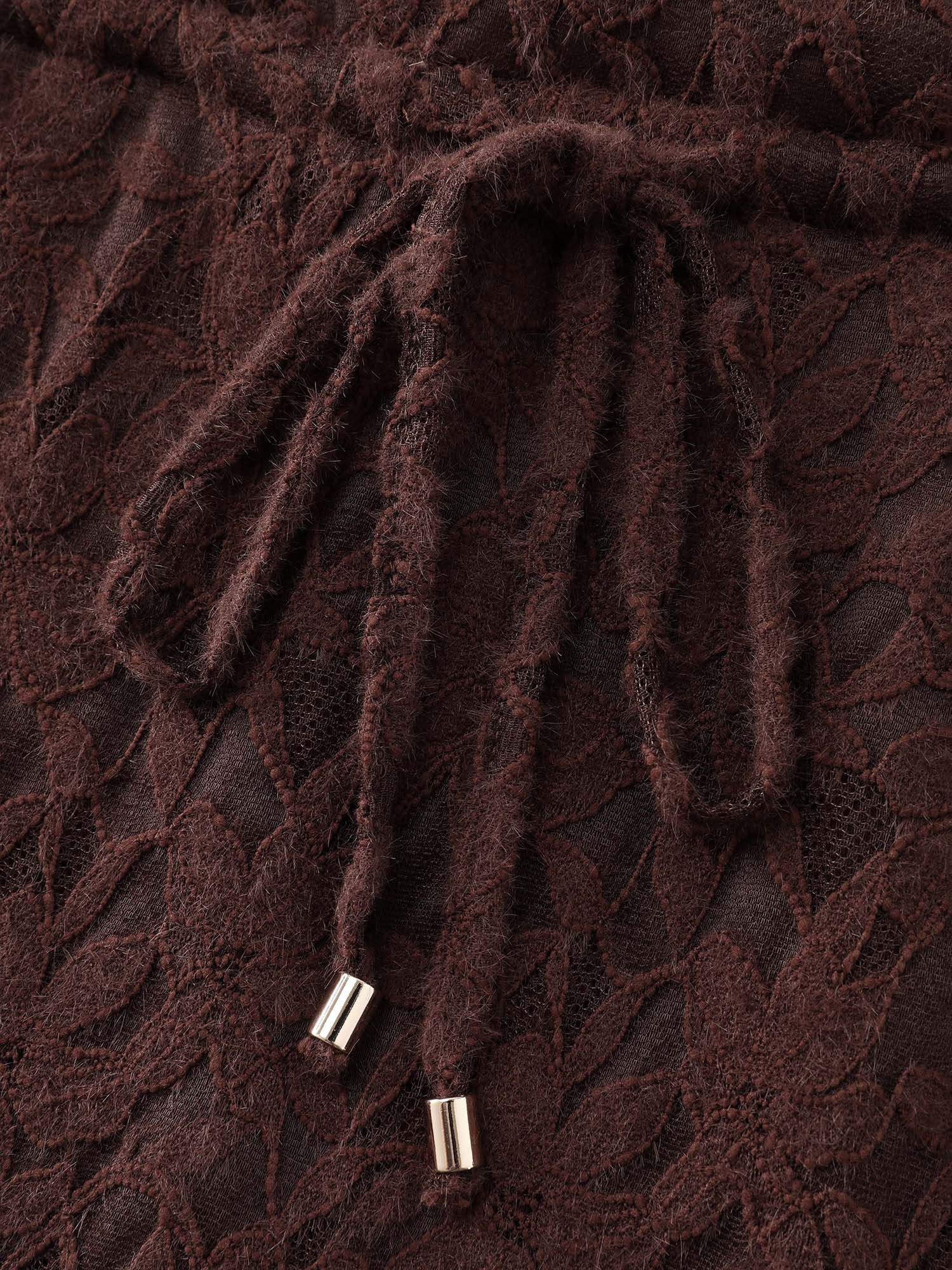 Cozy Days Lace Trim Waist-Tie Midi Dress - Image 6