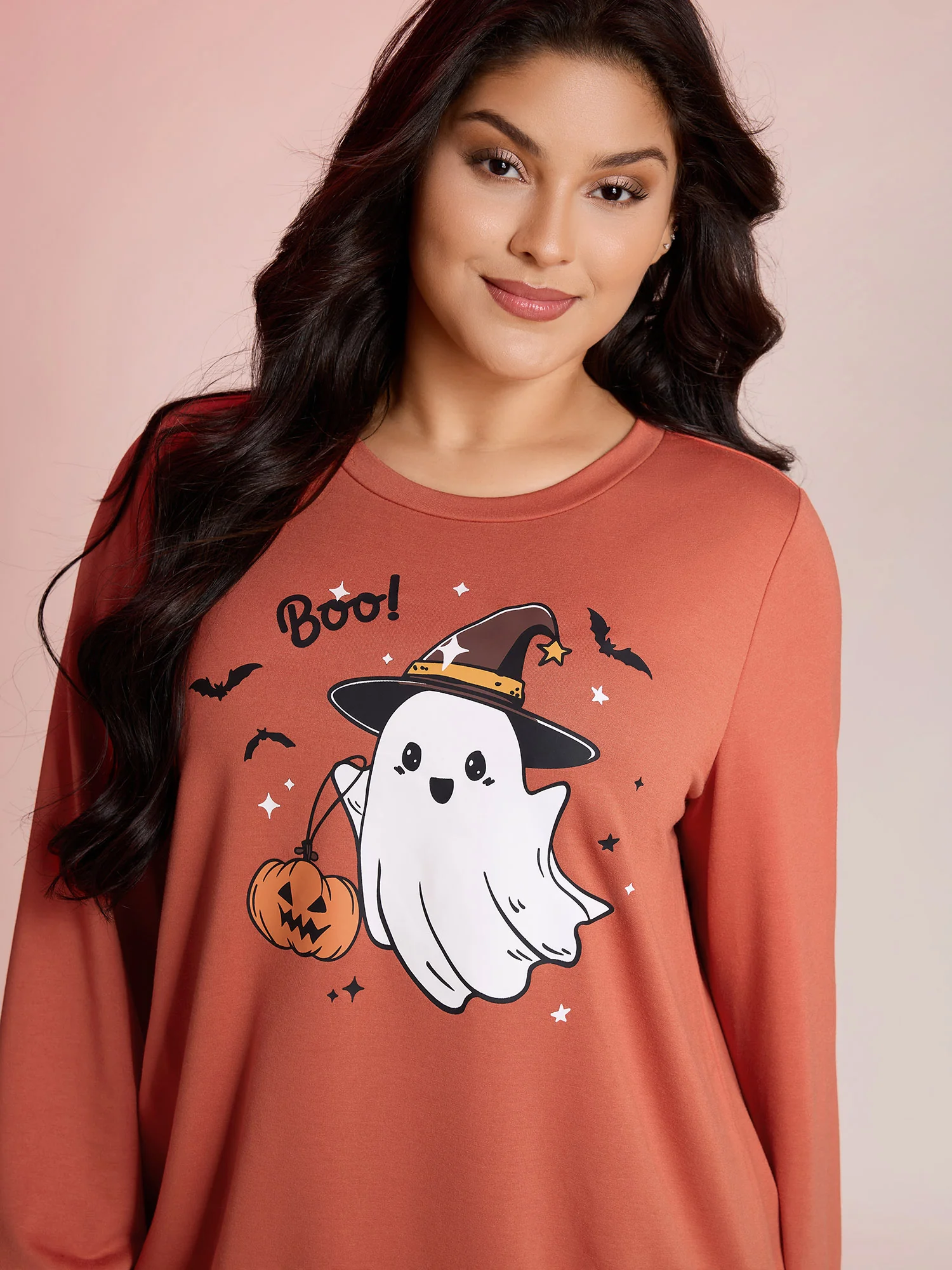 Cozy Hauntings Stretchy Hem Sweatshirt - Image 5
