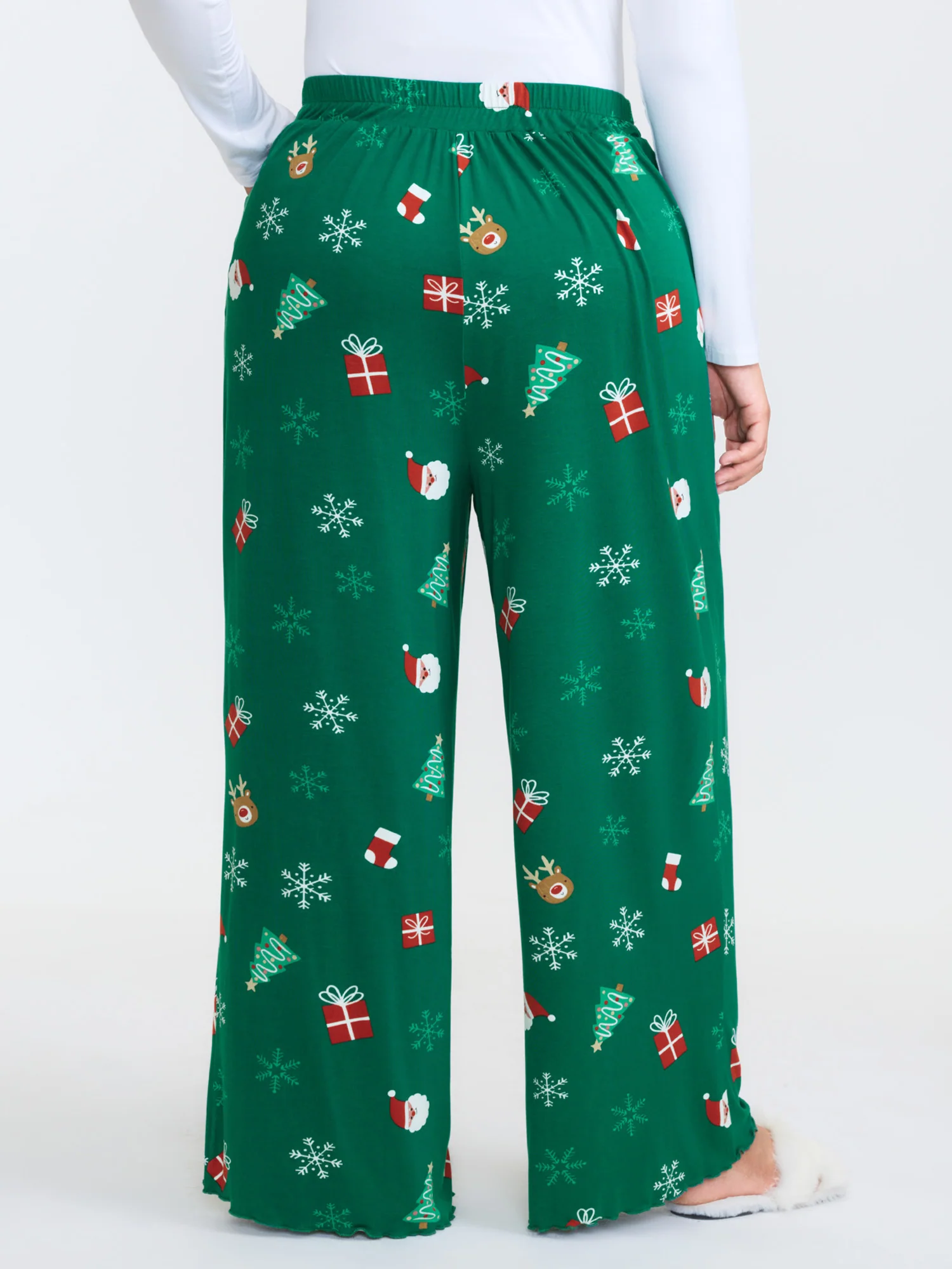 Cozy Holiday Print Lounge Bottoms - Image 5