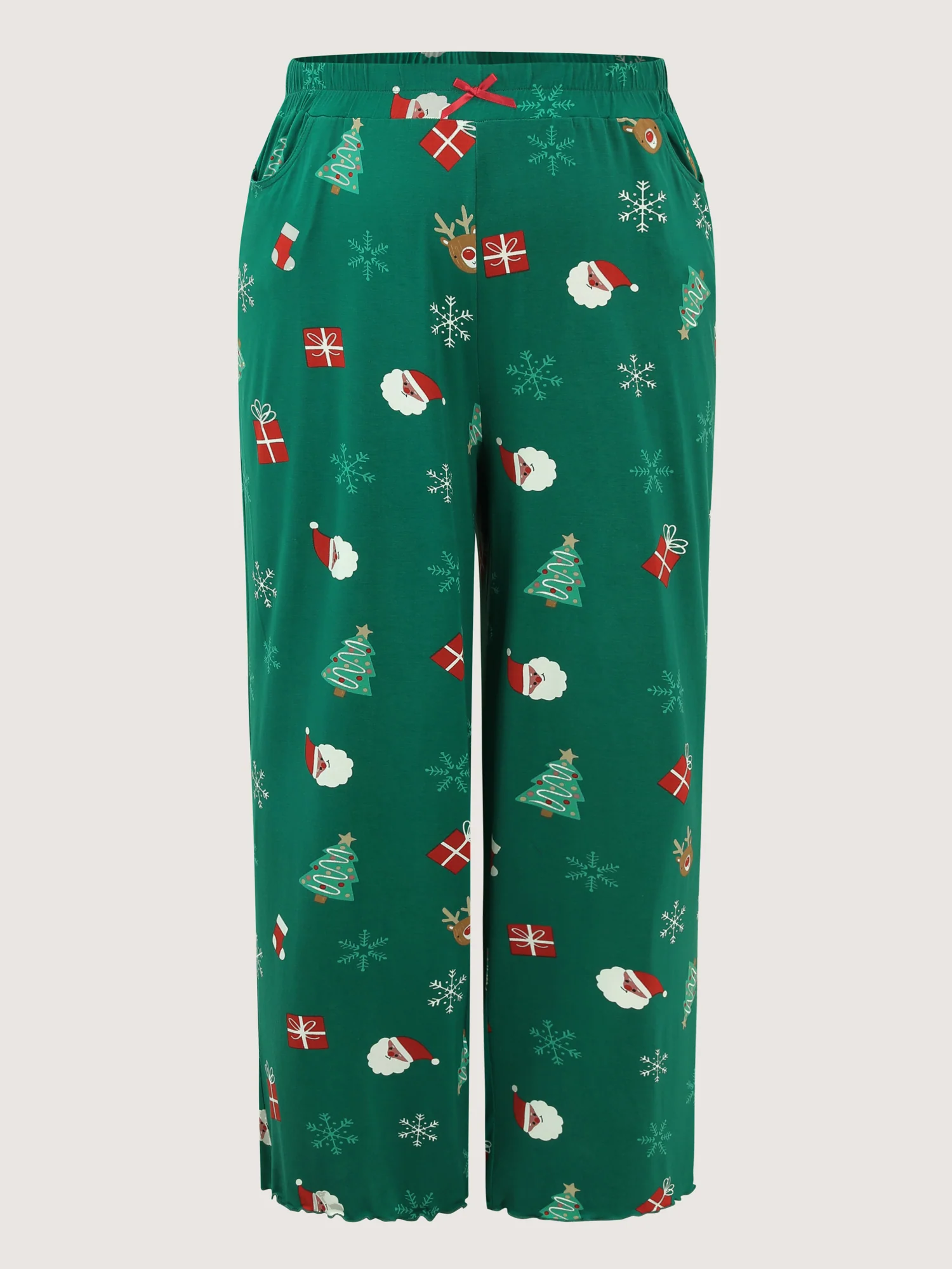 Cozy Holiday Print Lounge Bottoms - Image 6