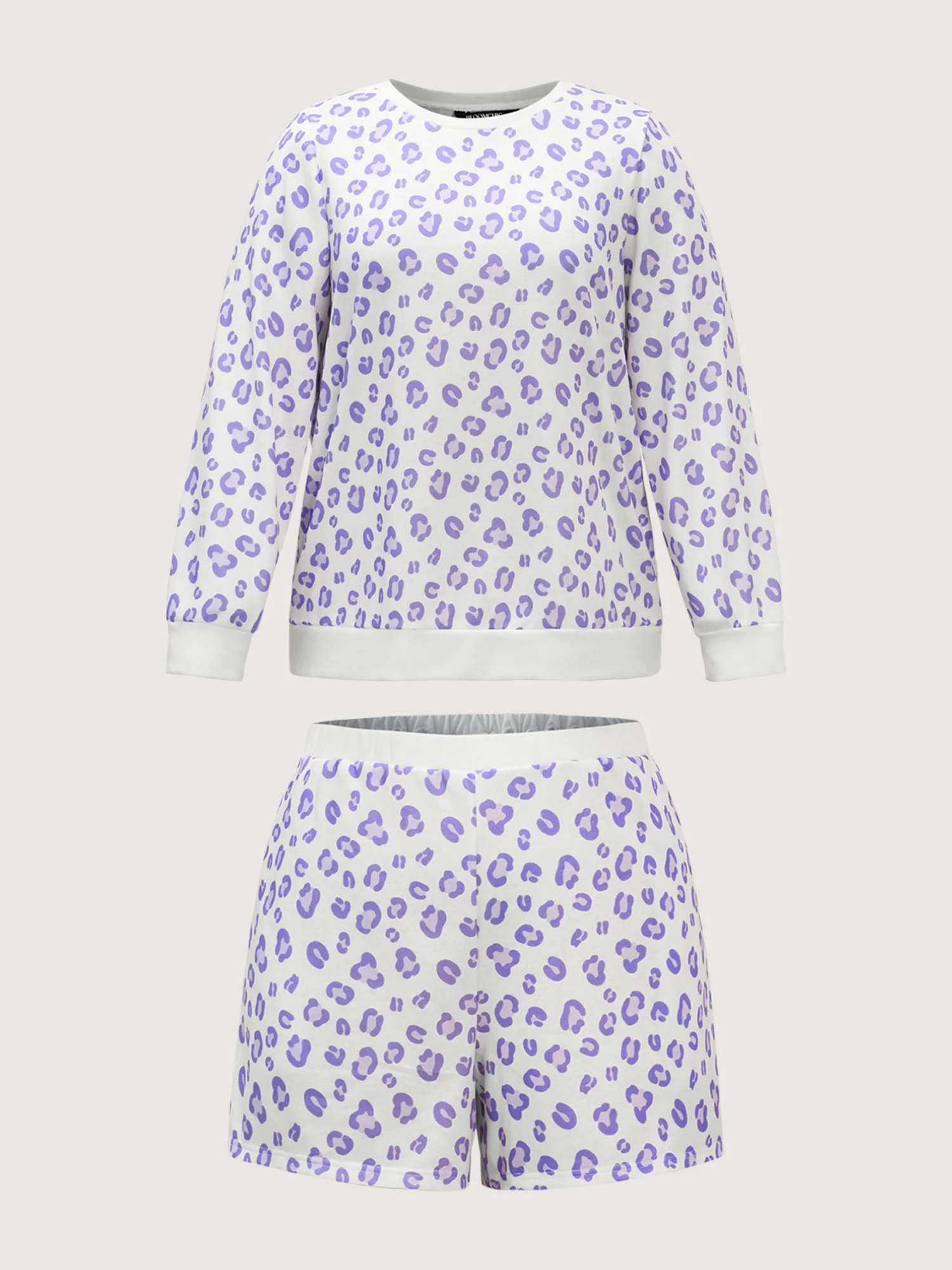 Cozy Leopard Print Contrast Loungewear Set - Image 10