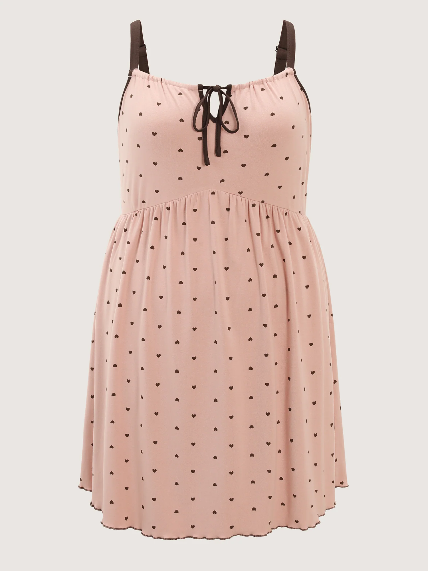 Cozy Love Drawstring Neckline Pocket Nightgown - Image 7