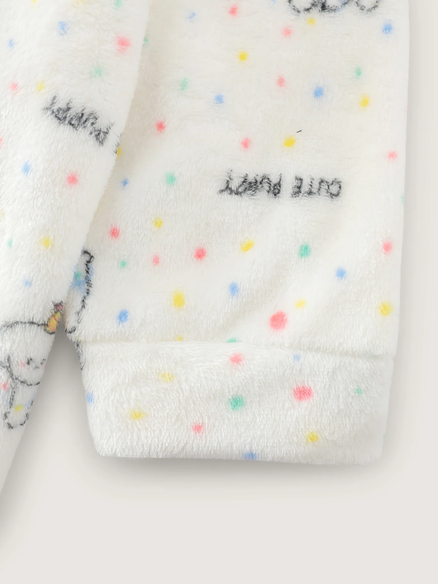 Cozy Puppy Print Zipper Front Lounge Jumpsuit - Image 6
