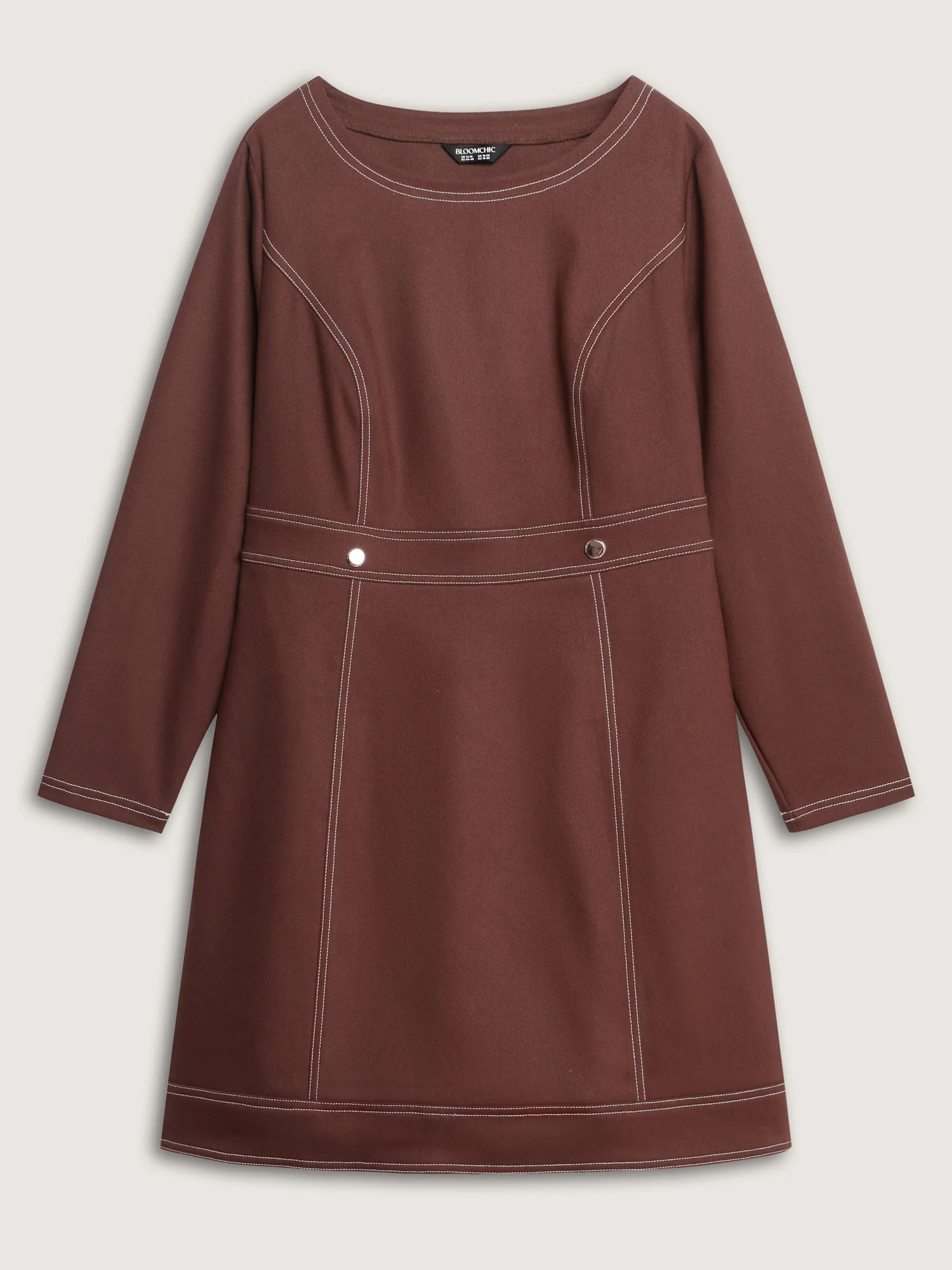 Cozy Velvety Feel Pockets Midi Dress - Image 8