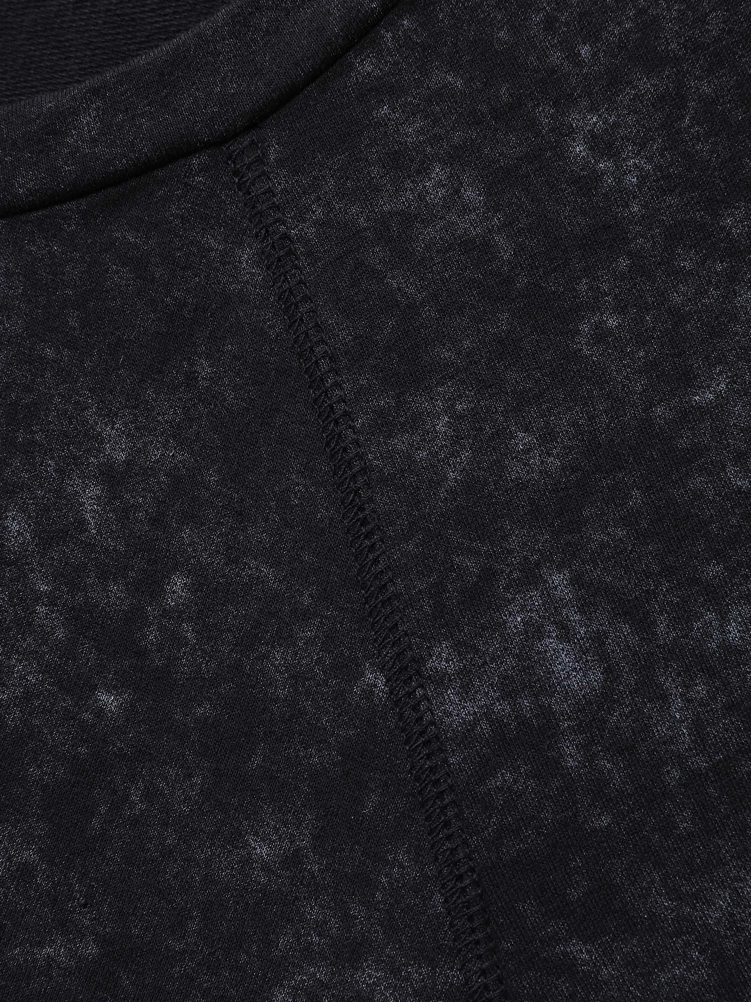 Creepy Pumpkin Motif Snowflake Effect Sweatshirt - Image 6