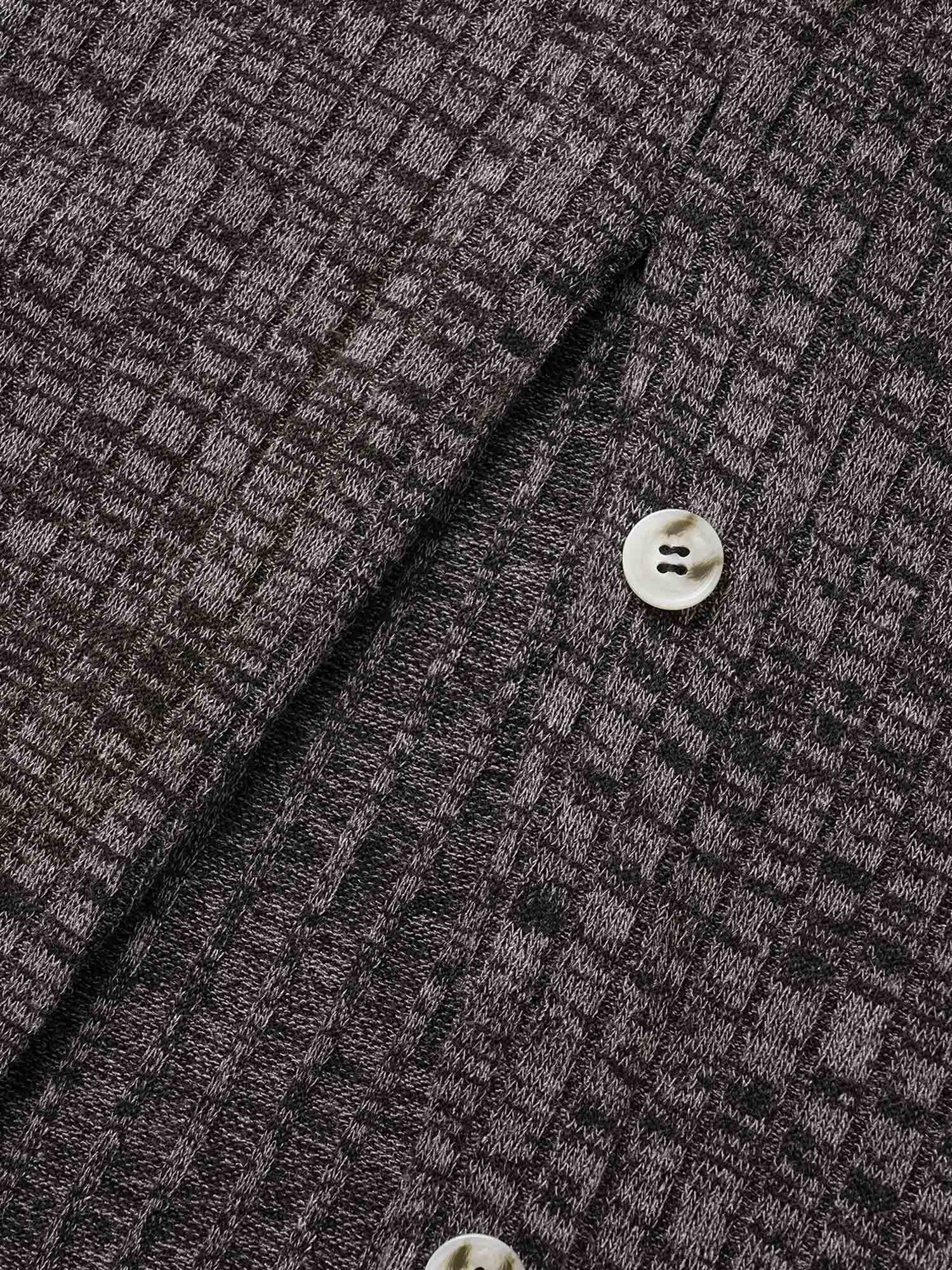 Crew Neck Button Detail Split Hem Dress - Image 6