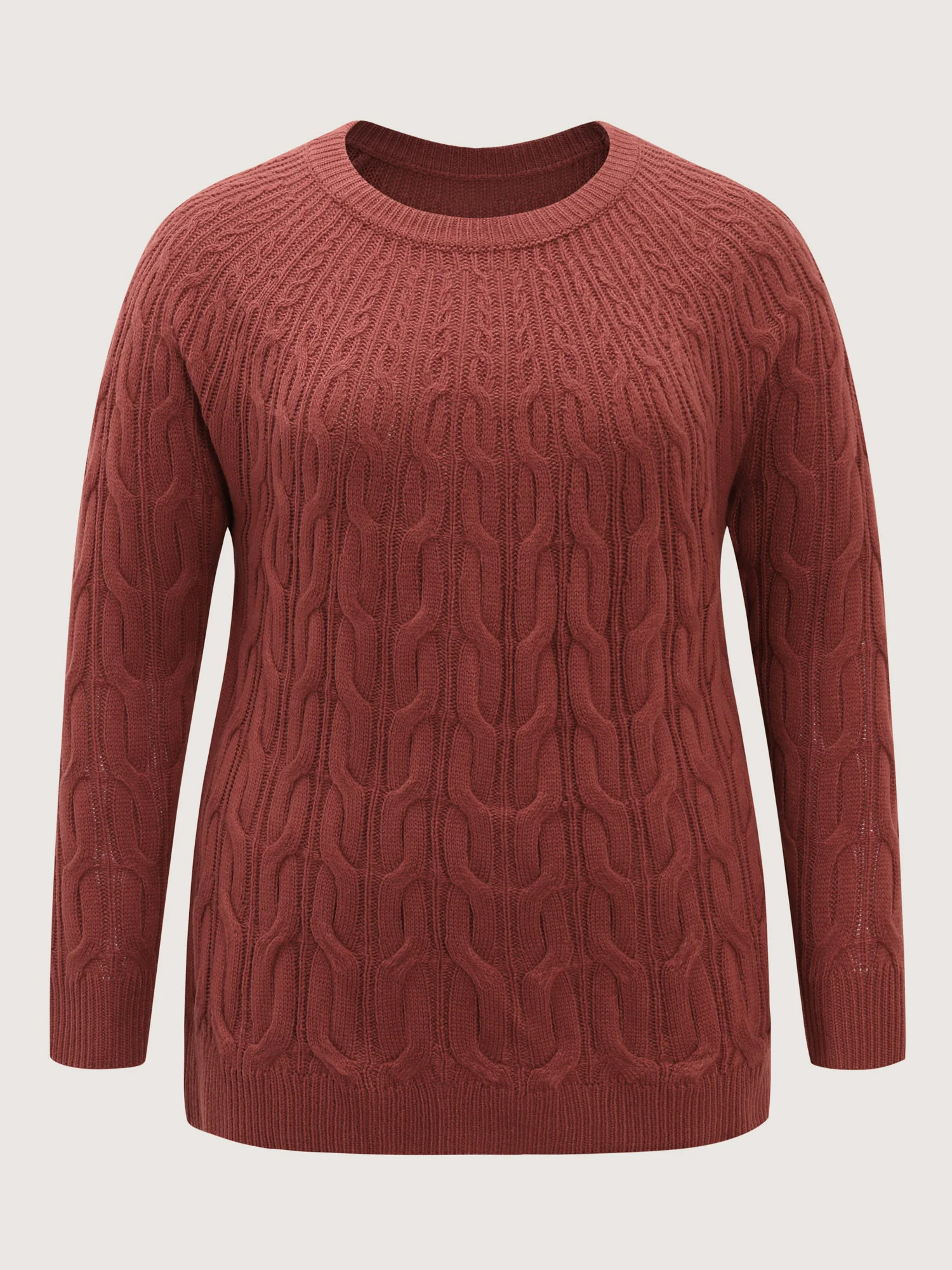 Crew Neck Cable Knit Pullover - Image 7