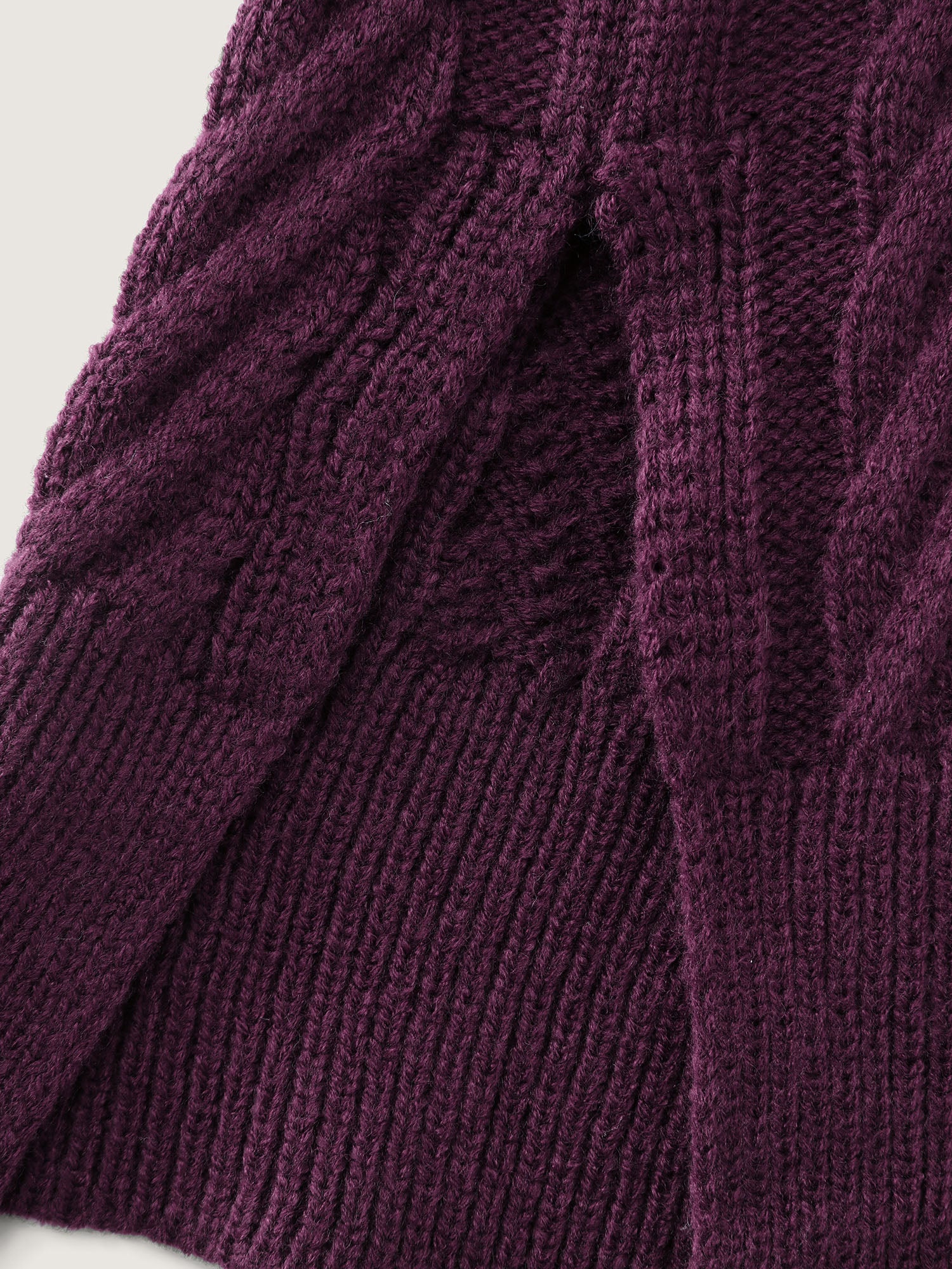 Crew Neck Cable Texture Sweater Dress - Image 7