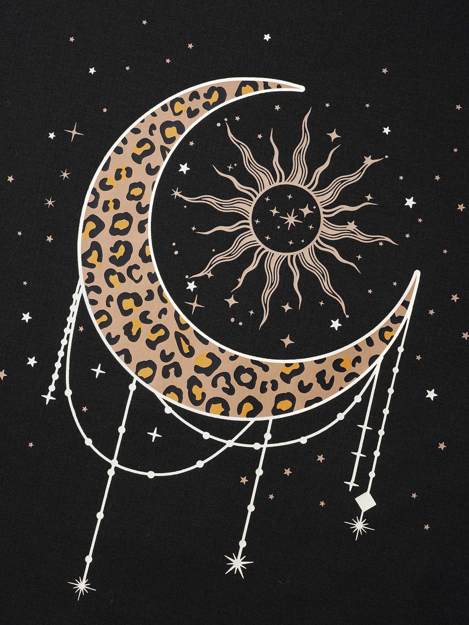 Crew Neck Celestial Print Stretch Sweatshirt - Image 7