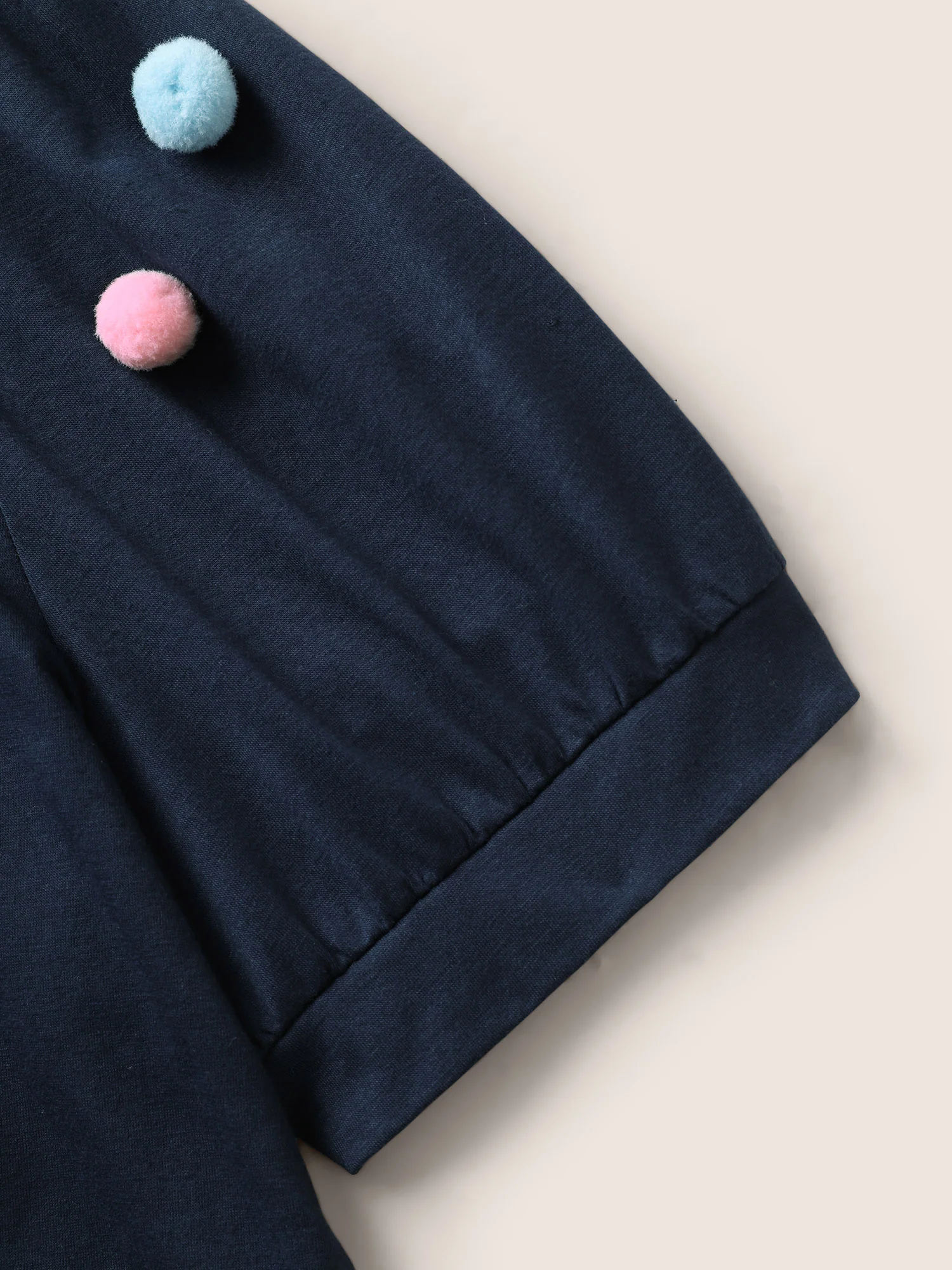 Crew Neck Colored Fluffy Ball T-shirt - Image 6