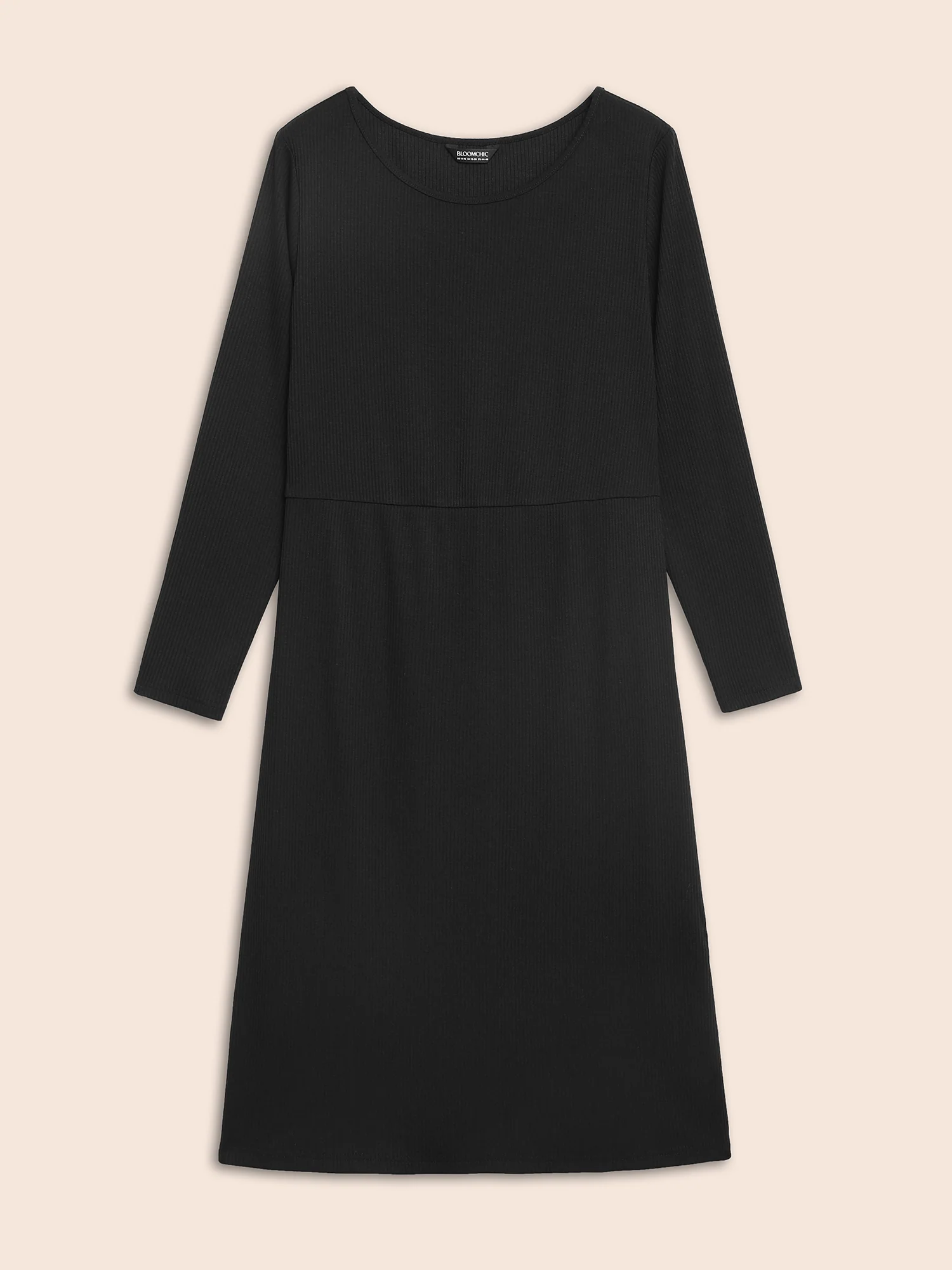 Crew Neck Eyelet Split Hem Dress - Image 7