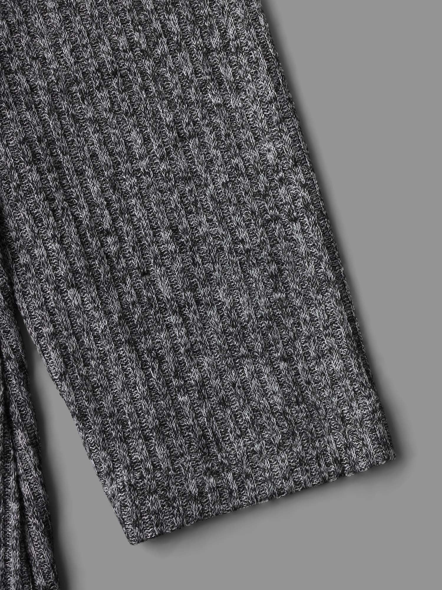 Crew Neck HeatherRibbed Knit Dress - Image 7