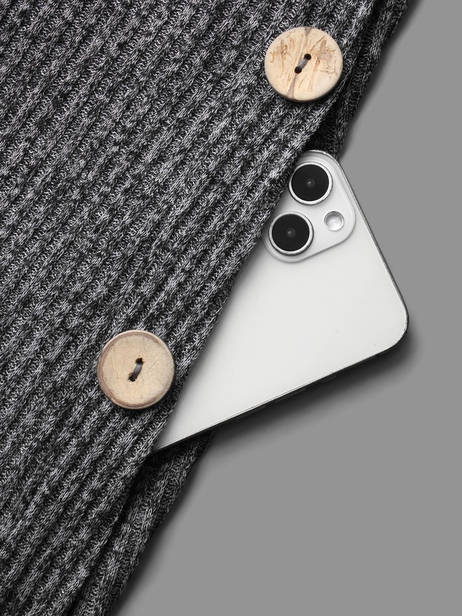 Crew Neck HeatherRibbed Knit Dress - Image 8