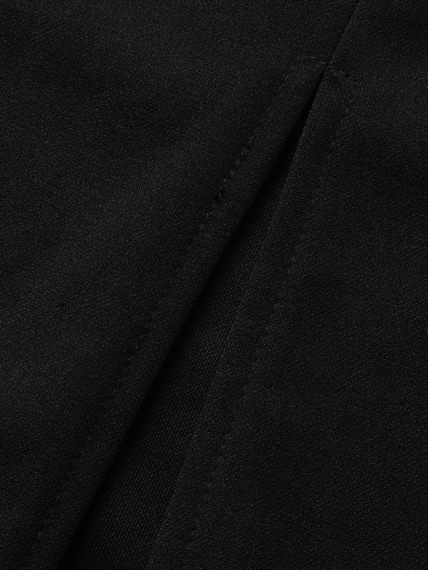 Crew Neck Metal Button Detail Belted Dress - Image 5