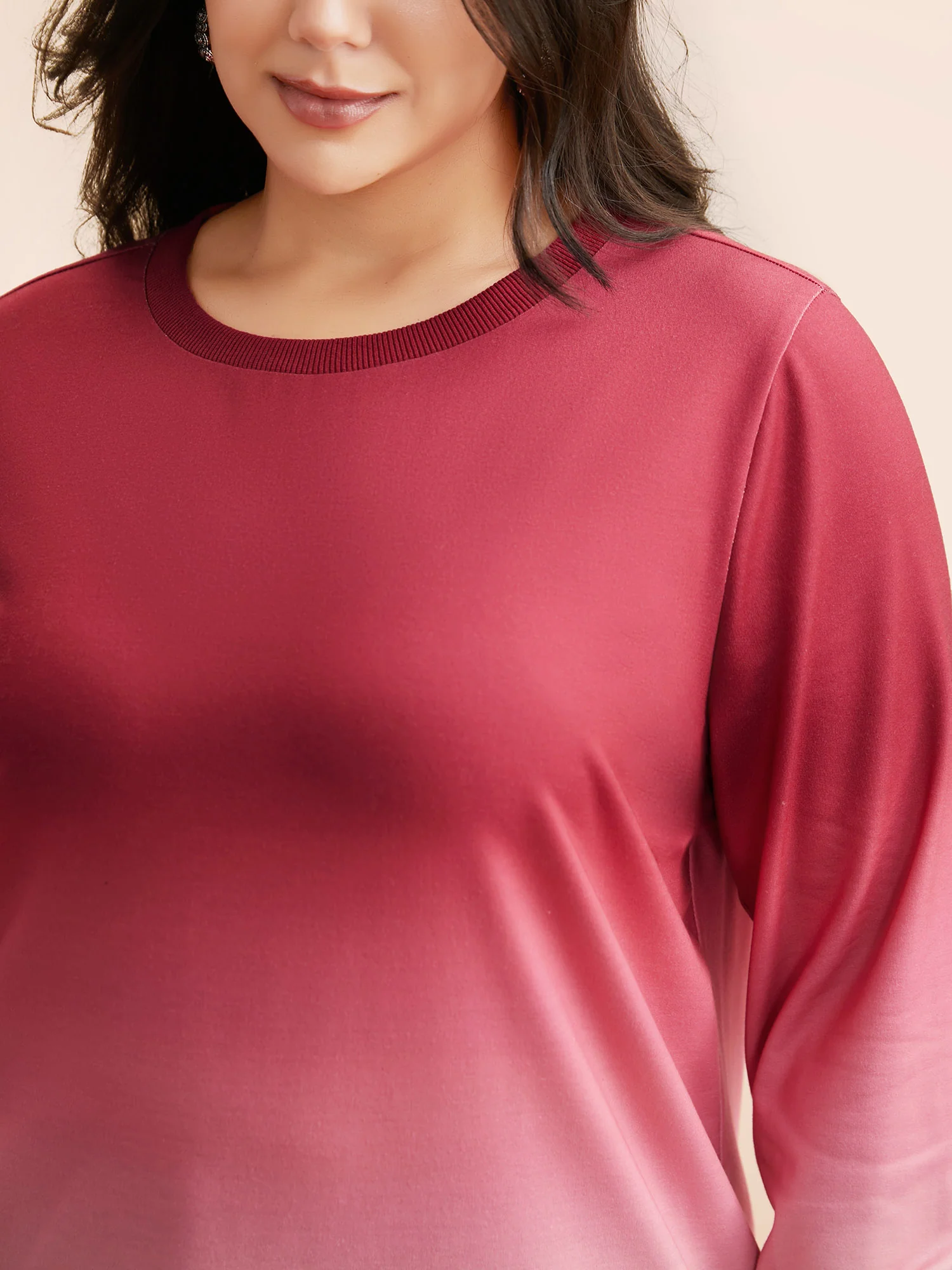 Crew Neck Ombre Sweatshirt - Image 5