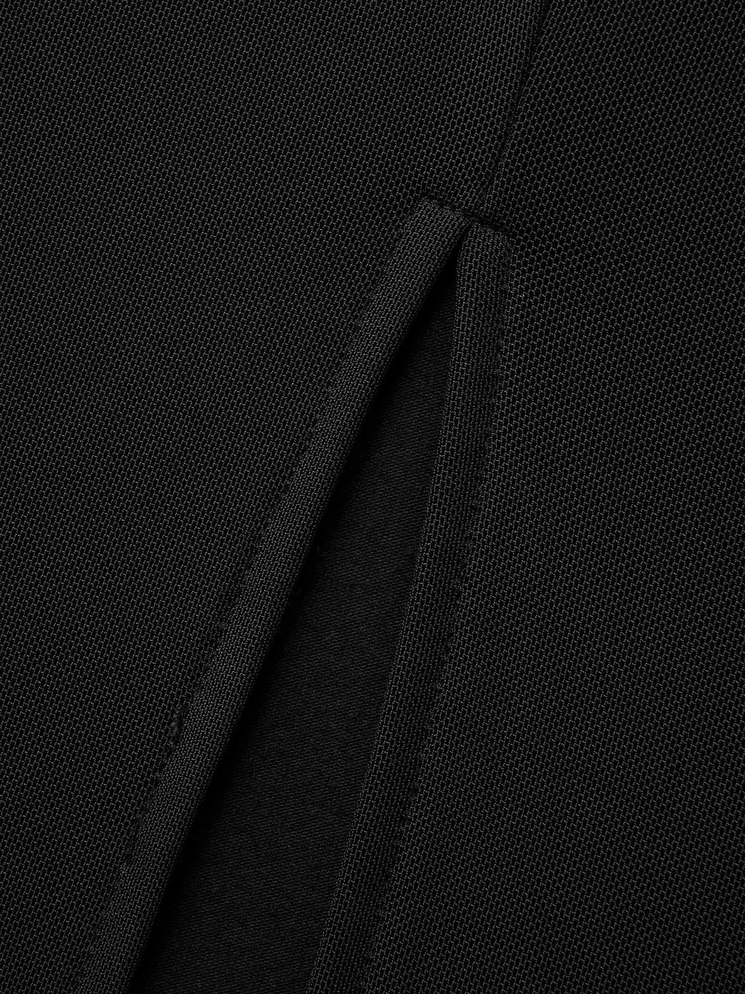 Crew Neck Patchwork Mesh Split Hem Dress - Image 6