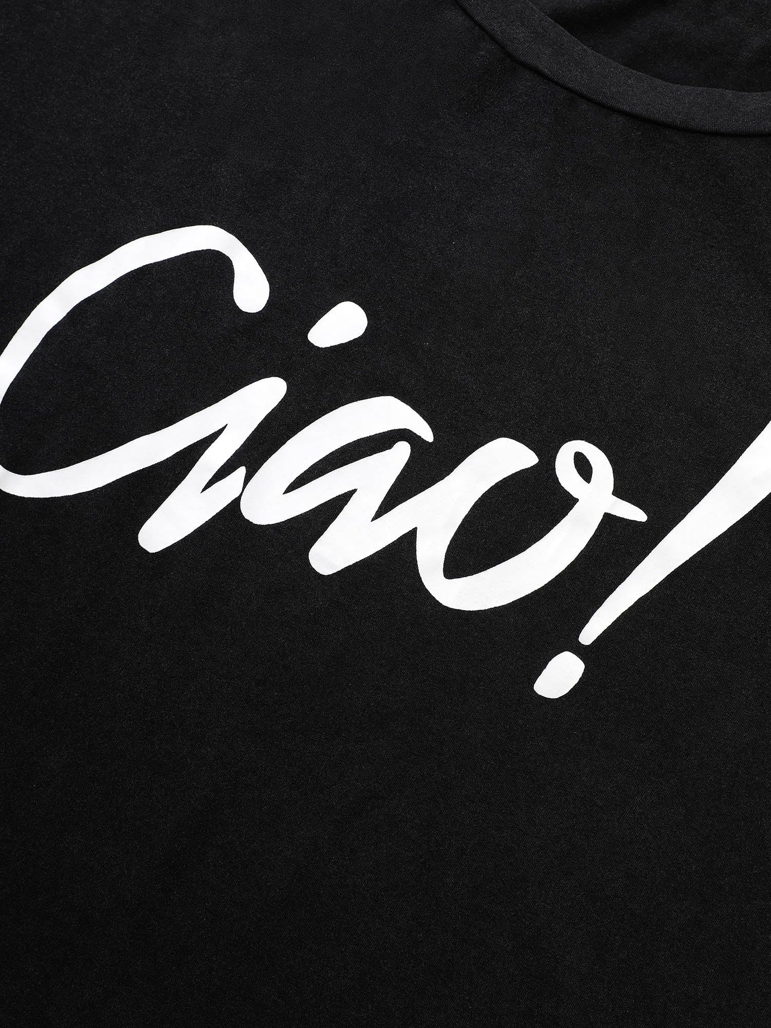 Crew Neck Positive Slogan Letter Print T-shirt - Image 5