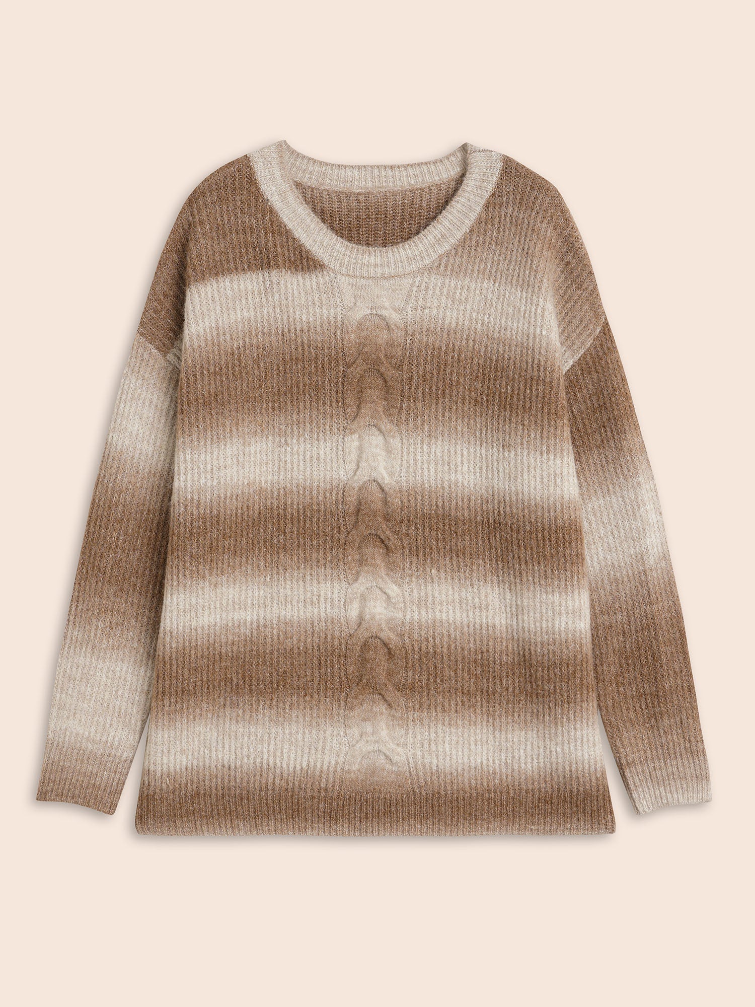 Crew Neck Textured Drop Shoulder Pullover - Image 7