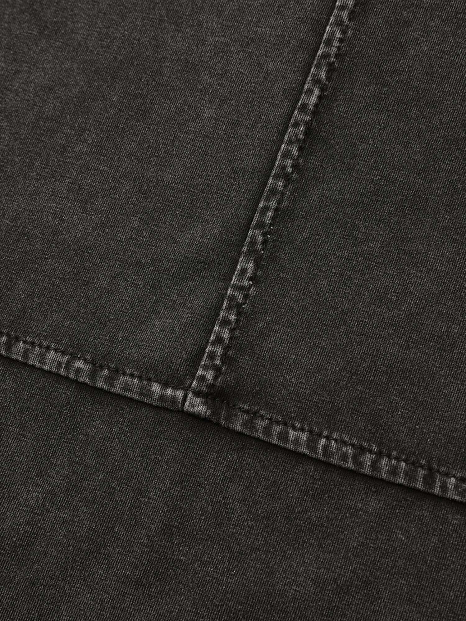 Crew Neck Vintage Plain T-Shirt - Image 6