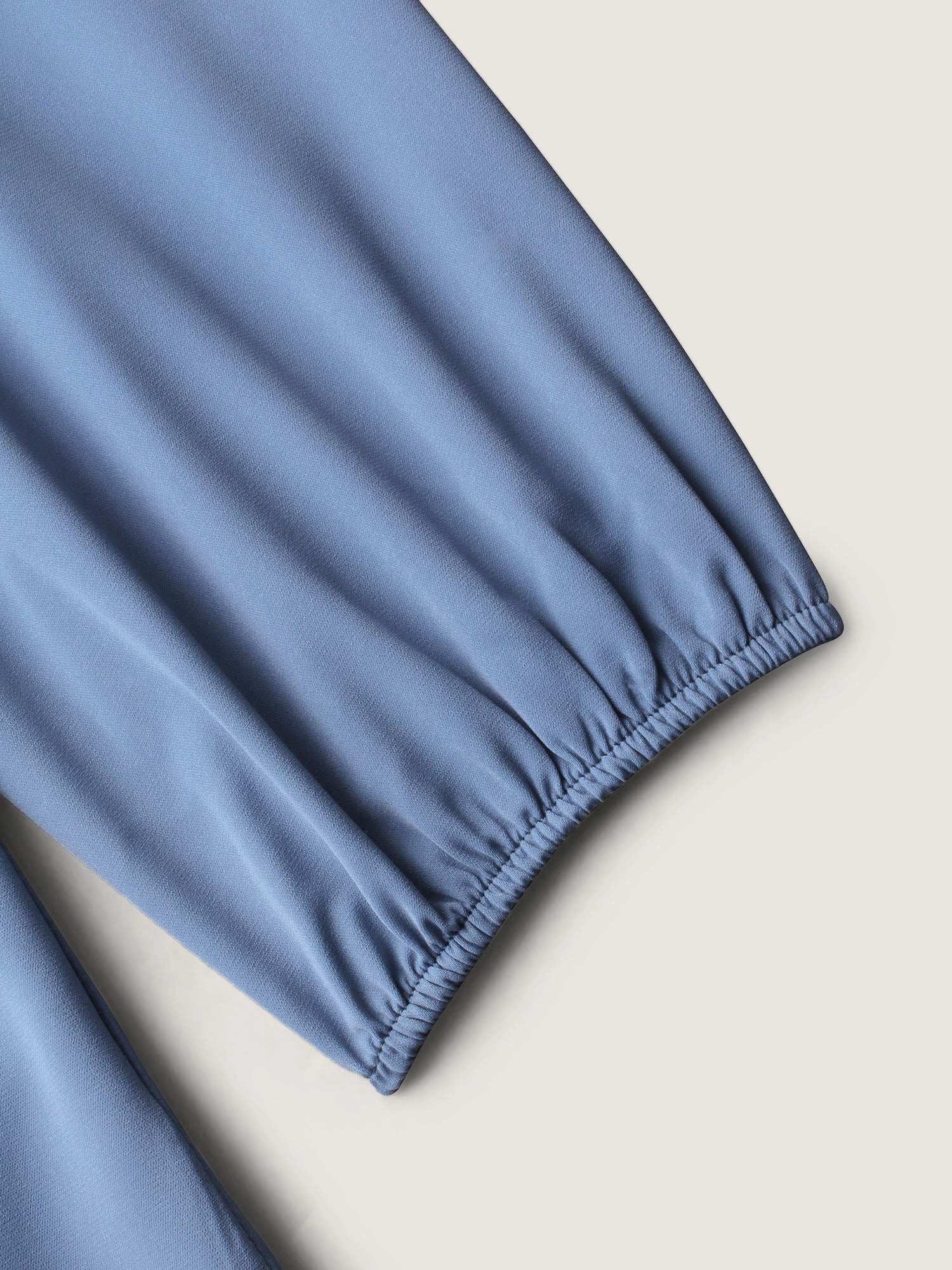 Criss Cross Neckline Puff Sleeve Gathered Blouse - Image 7