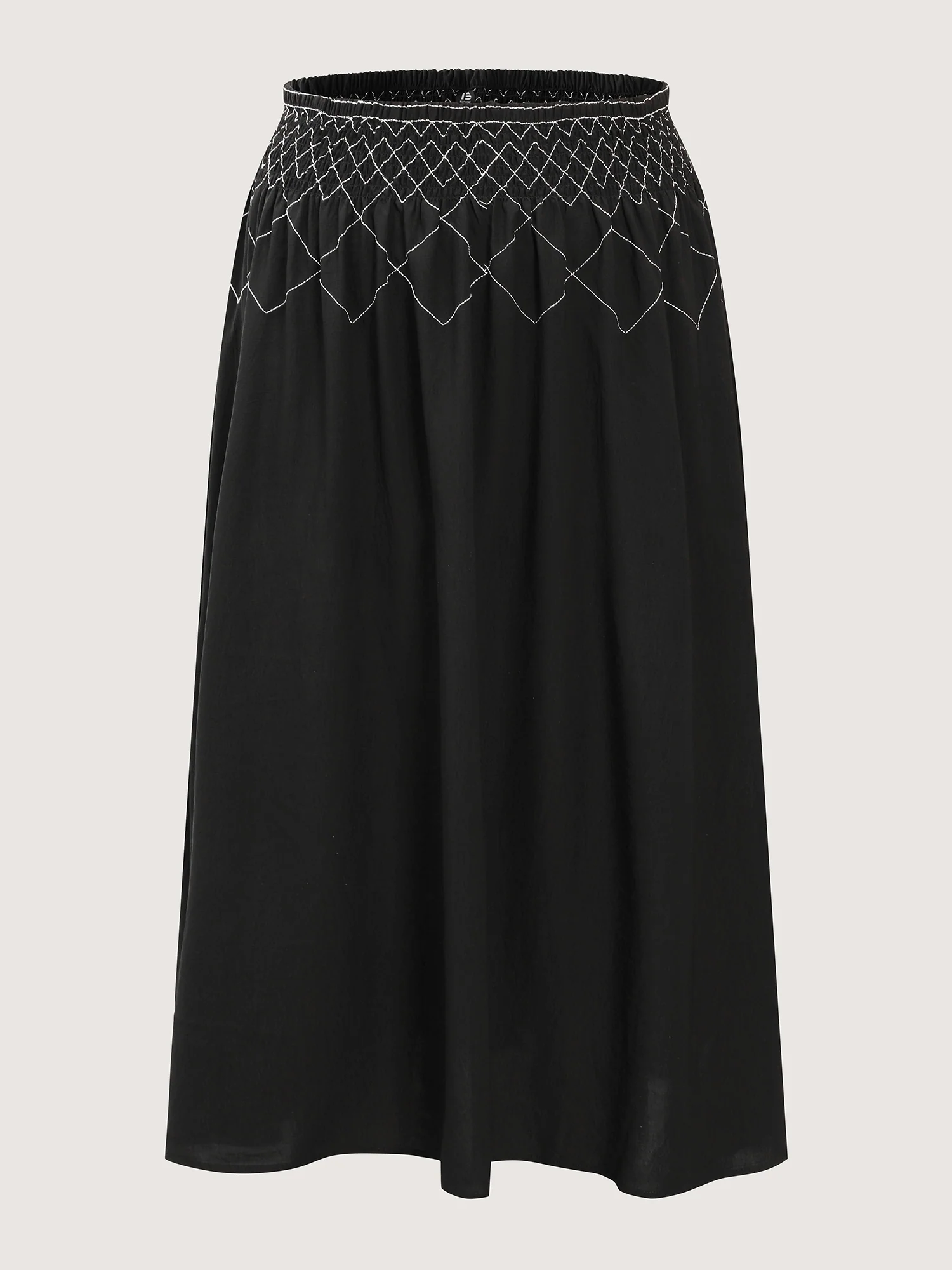 Crisscross Waistband Shirred Midi Dress - Image 6