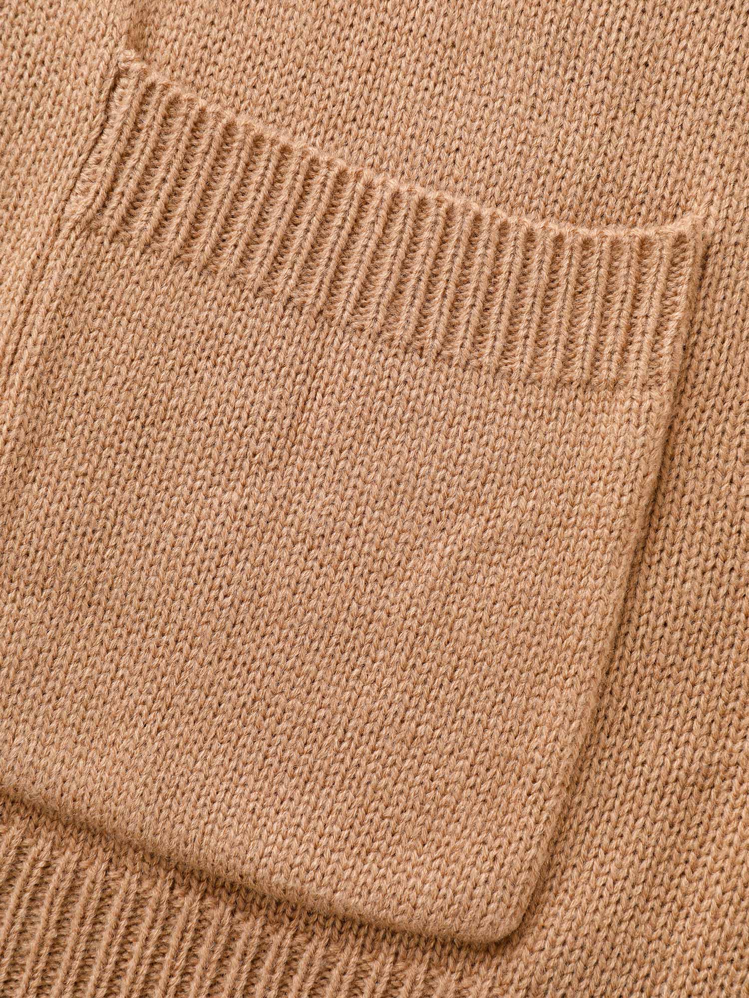 Crochet Contrast Wool Blend Cardigan - Image 6