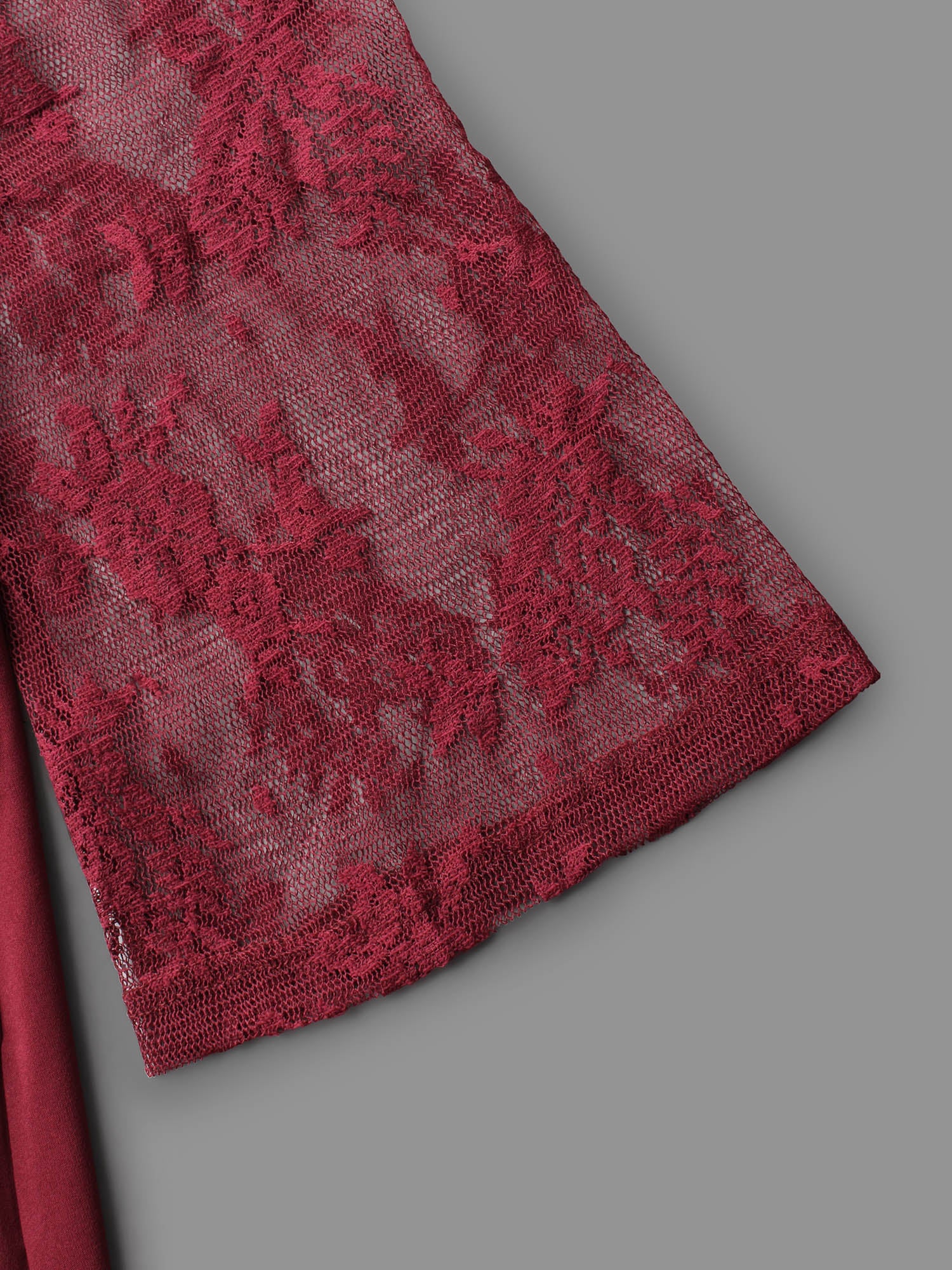 Crochet Lace Mesh Bell Sleeve Dress - Image 7