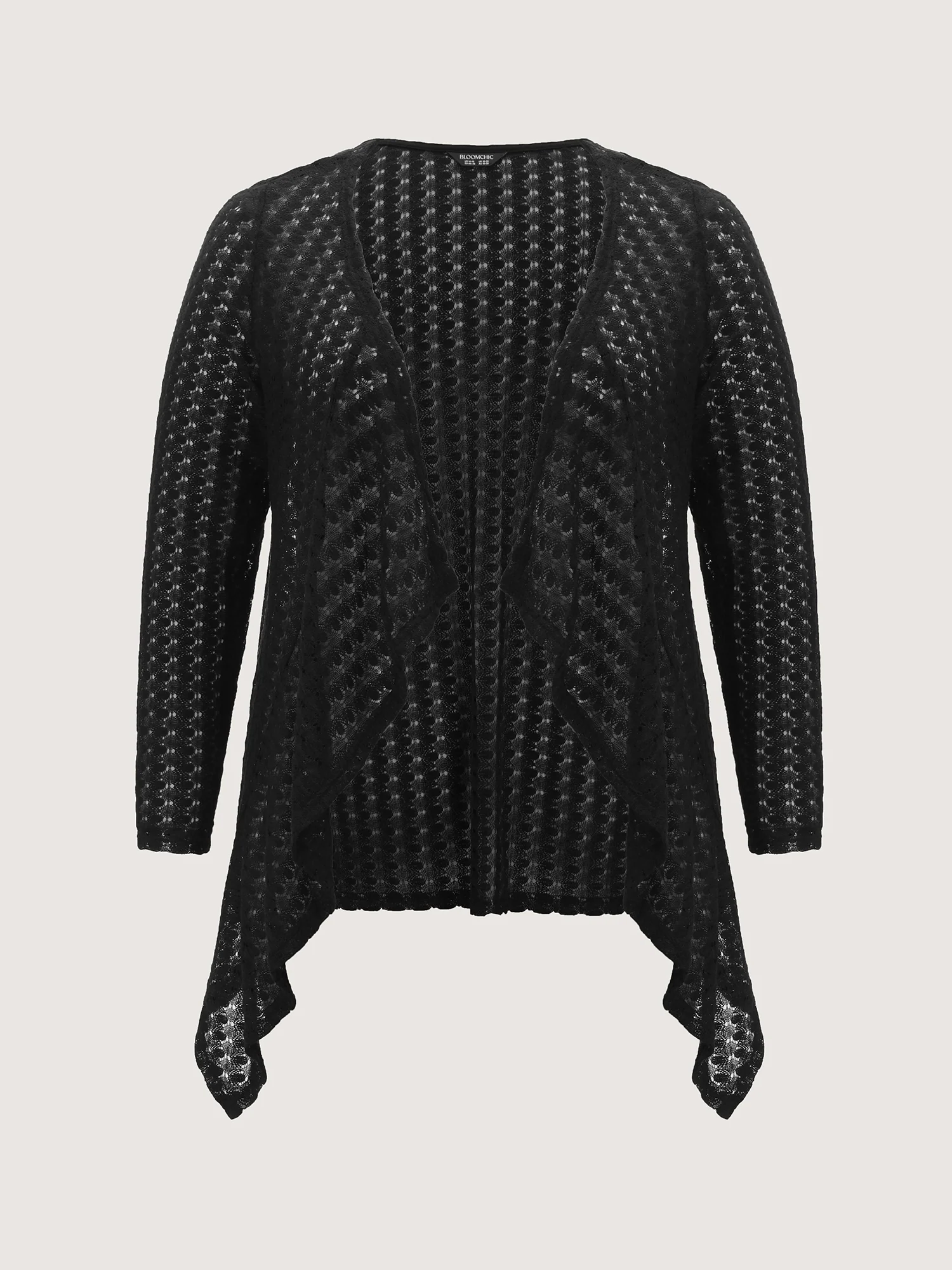Crochet Textured Ruffled Hem Cover-Up - Image 6